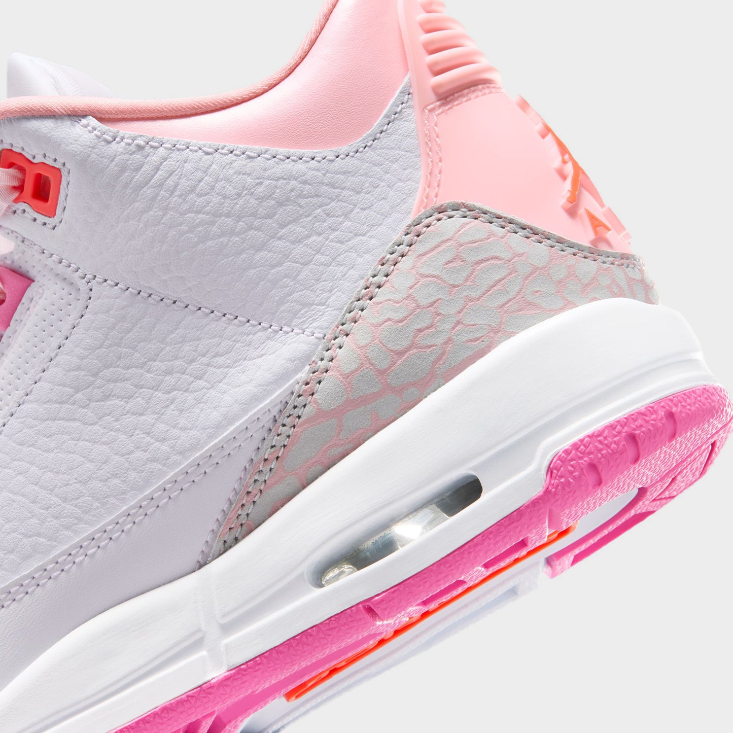 Jordan 3 KSA Retro GS Rose Perle / Orange Vif - Rose Fleuri