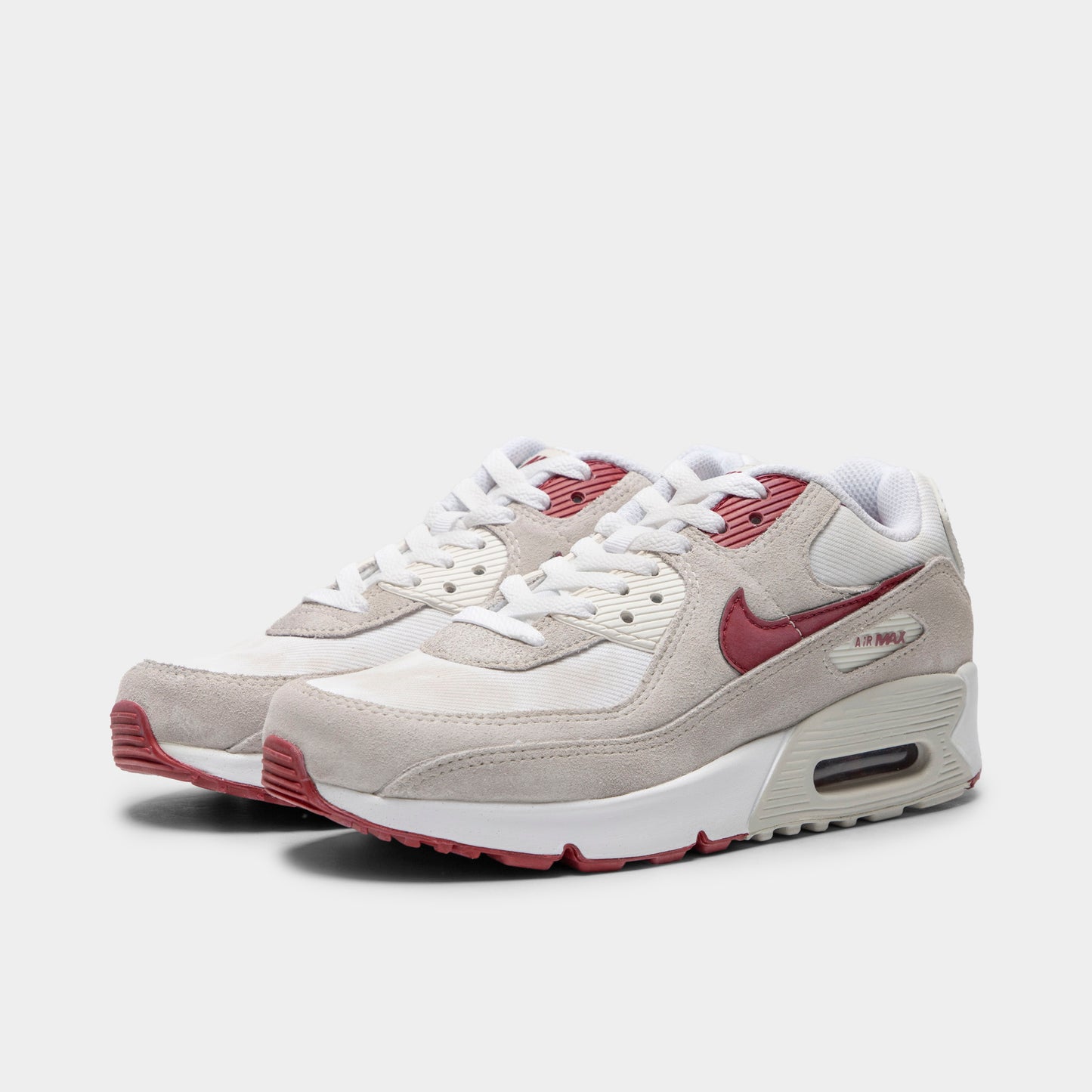 Nike Air Max 90 SE GS White / Team Crimson - Light Bone