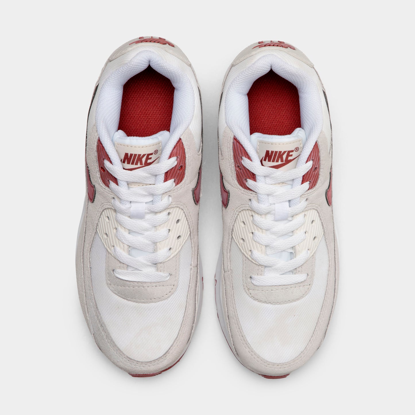 Nike Air Max 90 SE GS White / Team Crimson - Light Bone