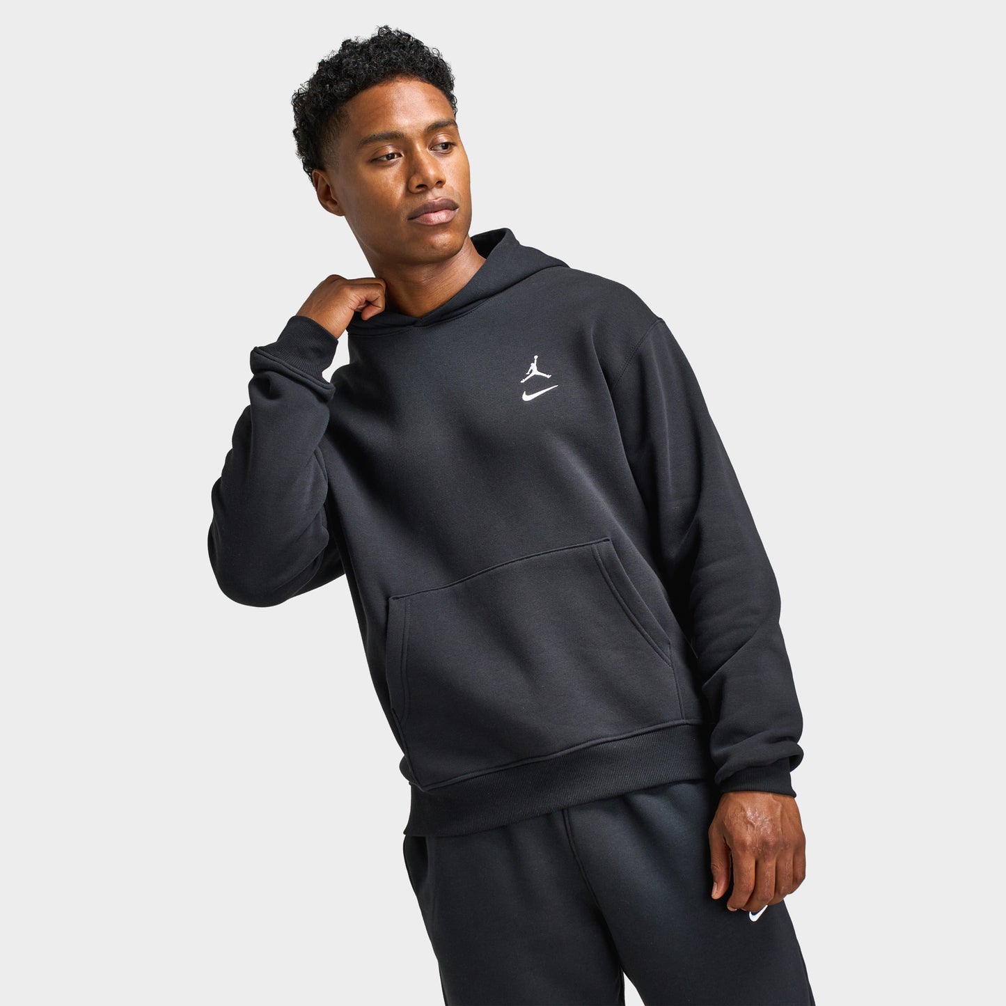 Jordan Brooklyn Varsity Fleece Pullover Hoodie Black / White