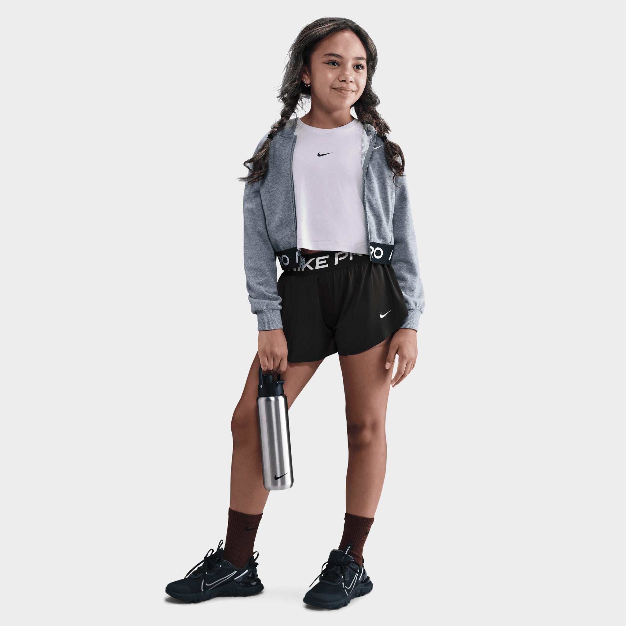 Nike Pro Juniors' 2in1 Knit Shorts / Black – JD Sports