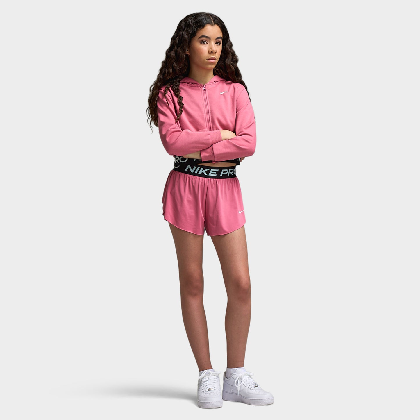 Nike Dri-FIT Juniors' 2in1 Knit Shorts Peony / Peony - Black