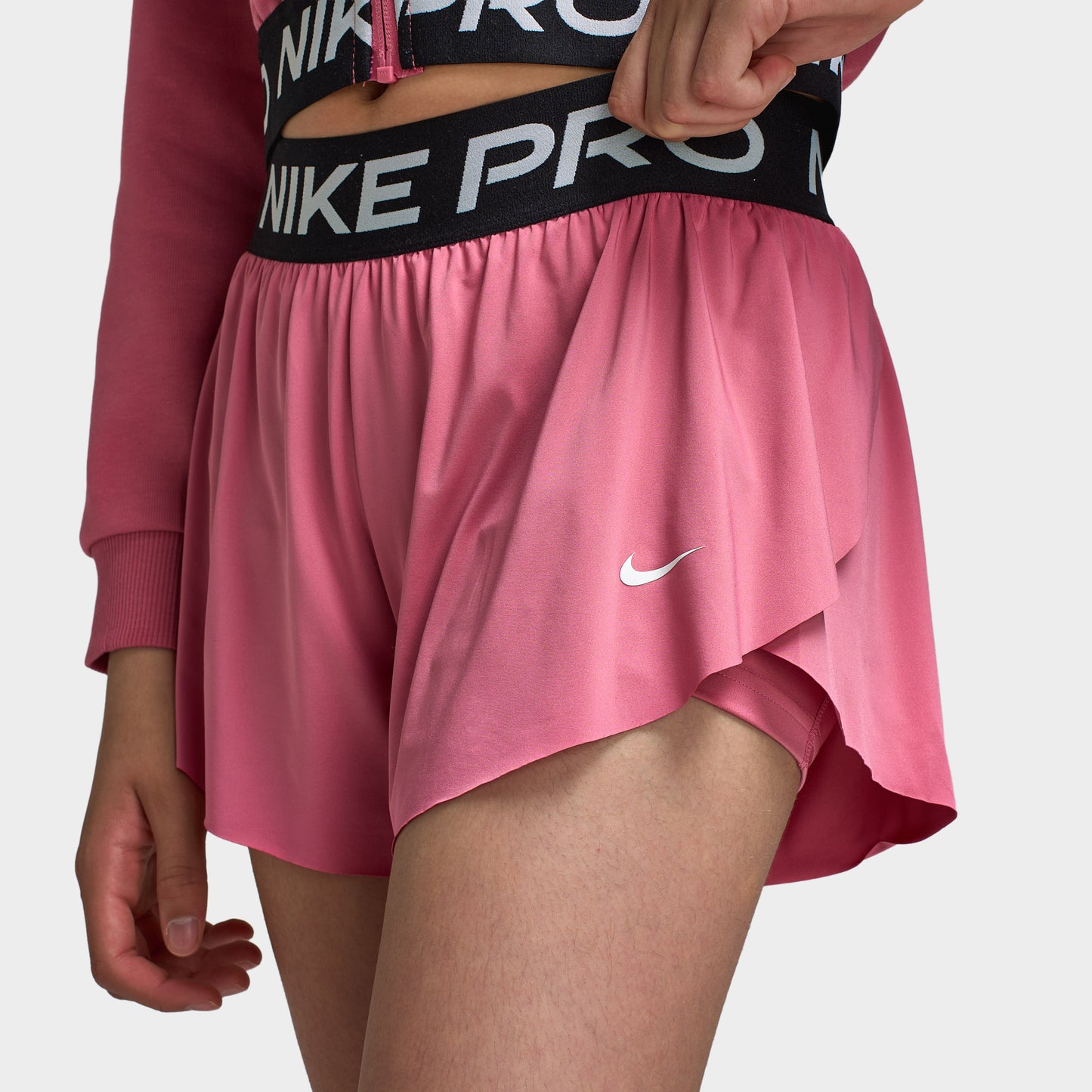 Nike Dri-FIT Juniors' 2in1 Knit Shorts Peony / Peony - Black