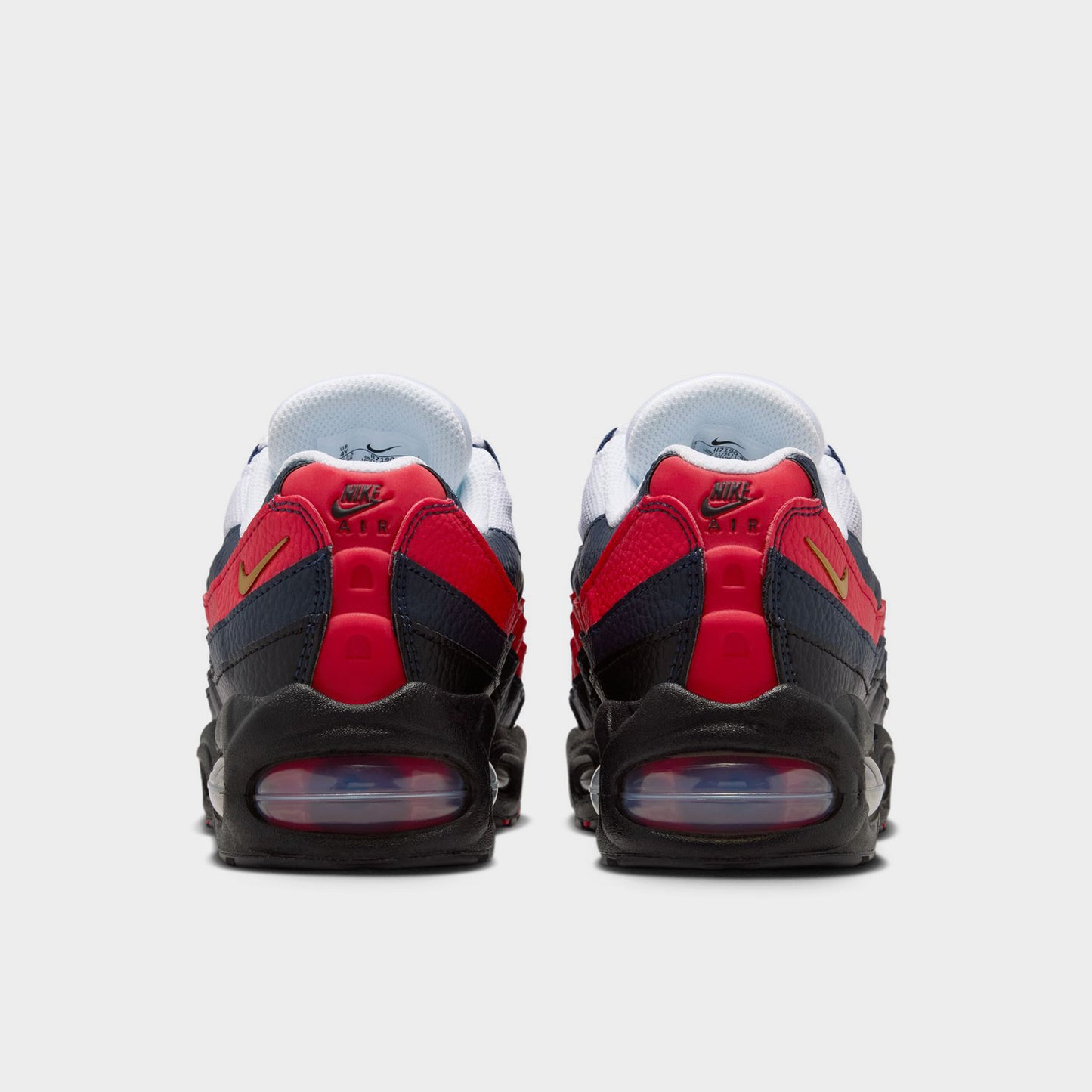 Nike Air Max 95 GS Coupe du Monde Obsidien / Or Métallisé - Rouge Défi