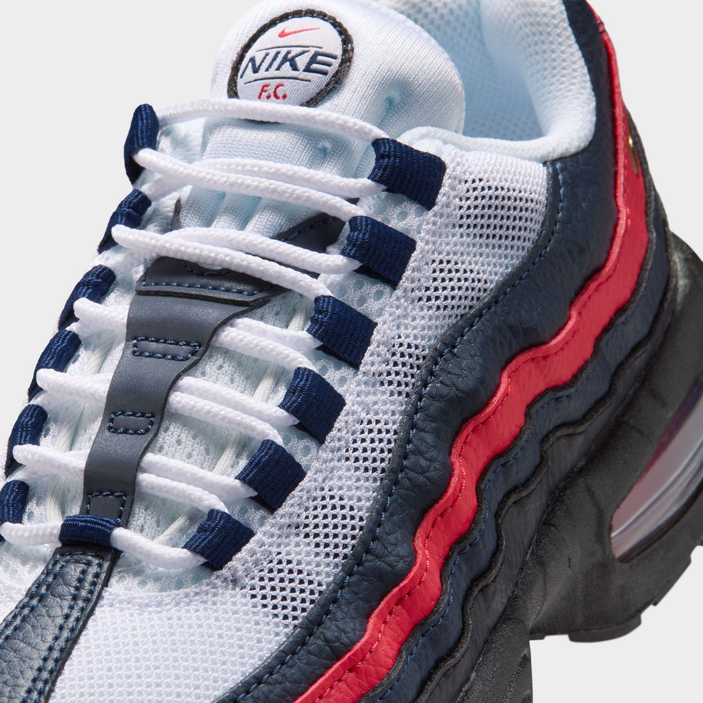 Nike Air Max 95 GS Coupe du Monde Obsidien / Or Métallisé - Rouge Défi