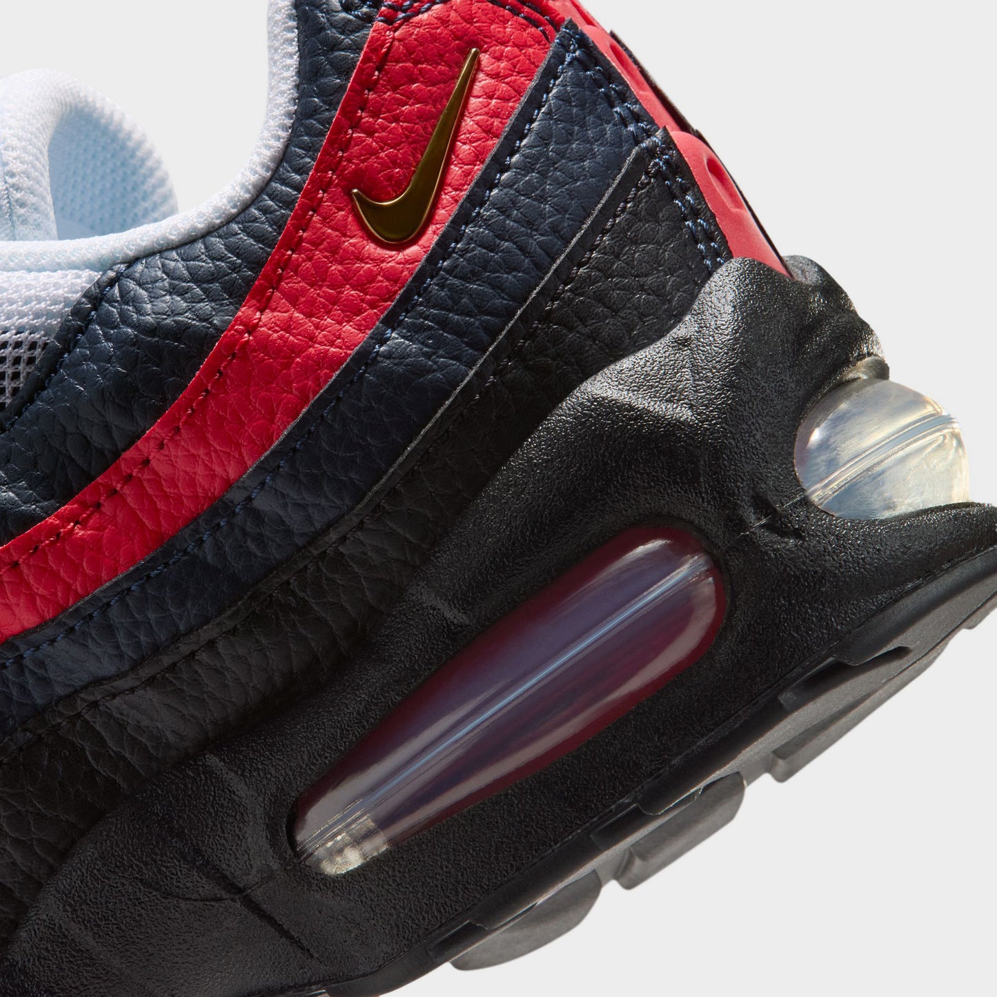 Nike Air Max 95 GS Coupe du Monde Obsidien / Or Métallisé - Rouge Défi