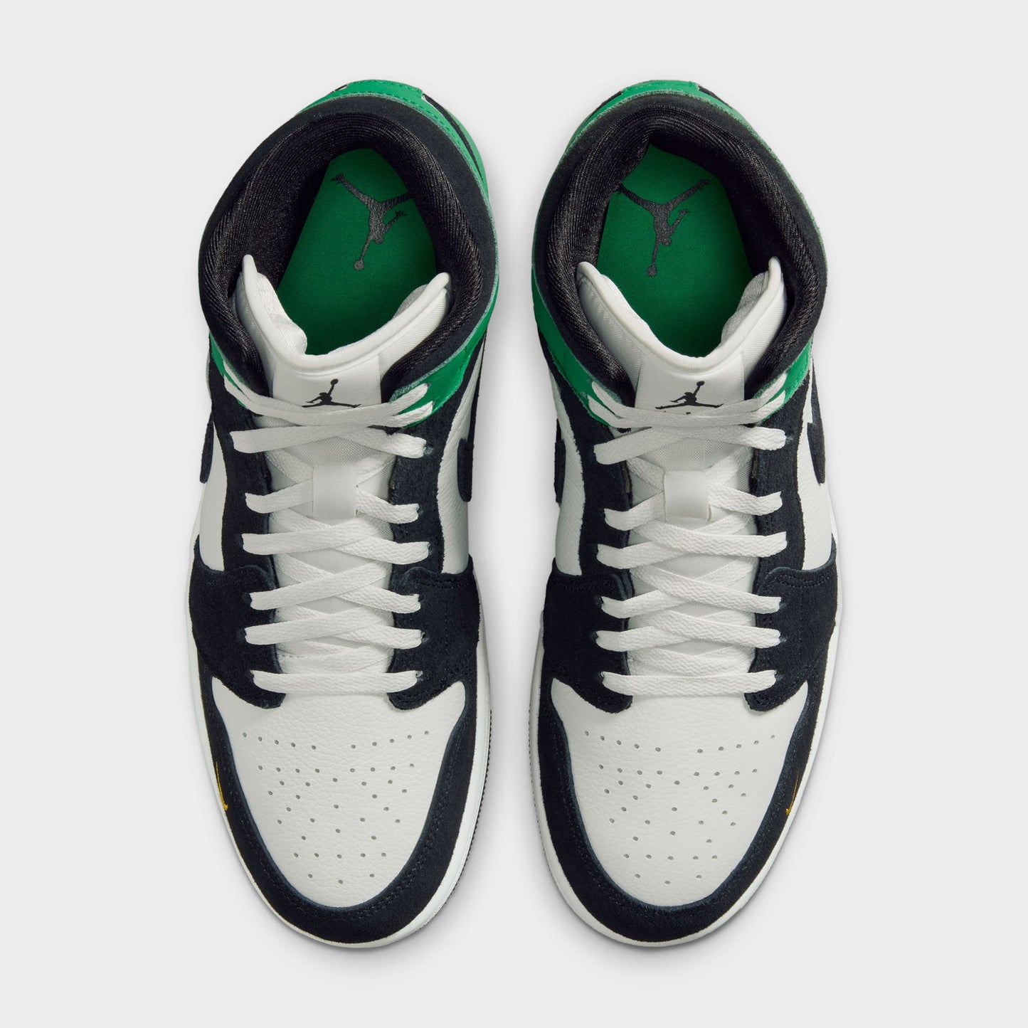 Jordan 1 Mid SE Summit White / Black - Lucky Green