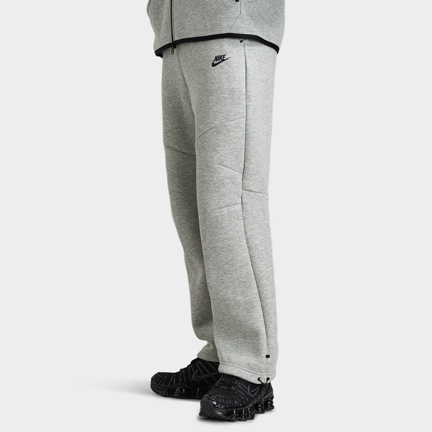 Nike Tech Hommes Pantalon en polaire à ourlet ouvert / Gris foncé Chiné