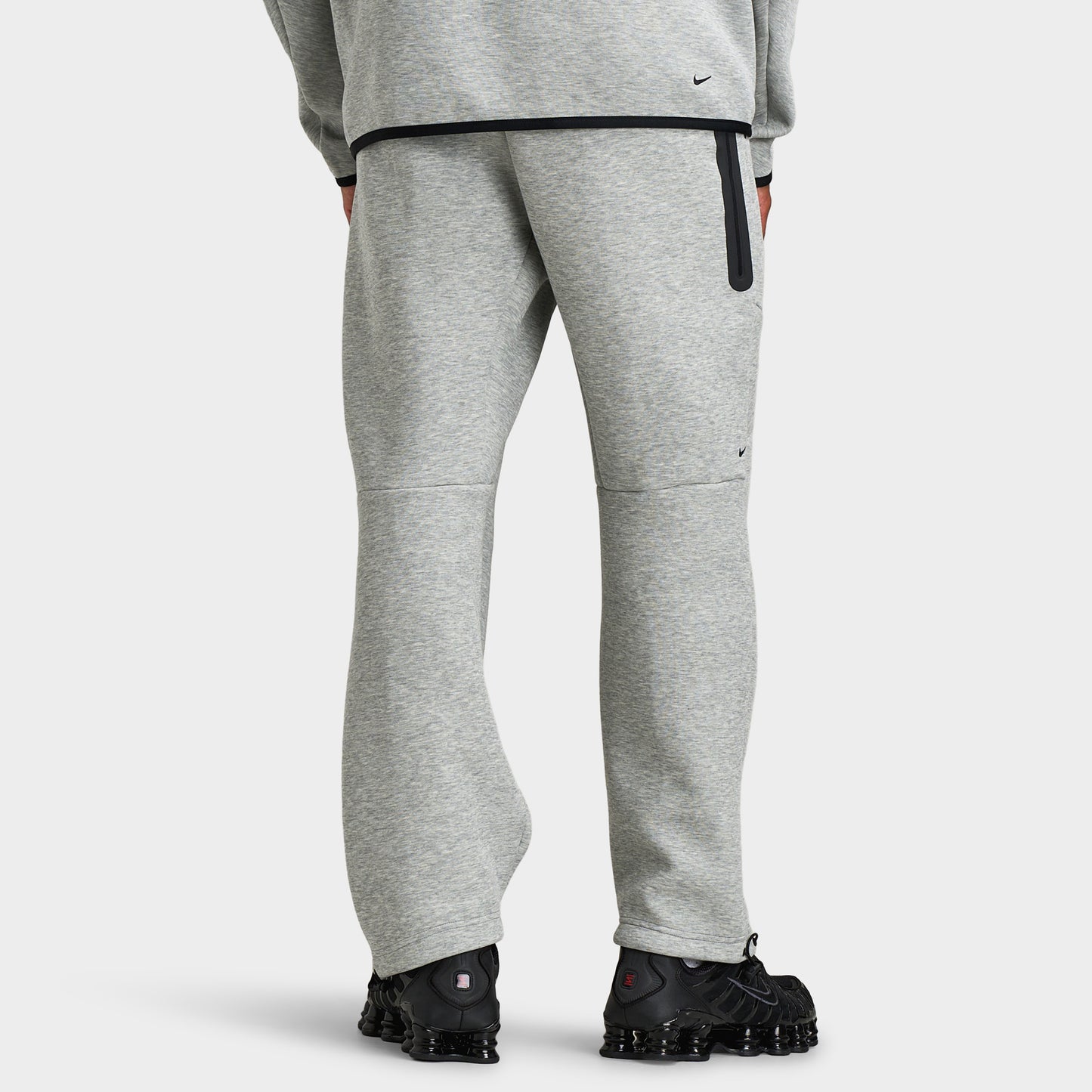 Nike Tech Hommes Pantalon en polaire à ourlet ouvert / Gris foncé Chiné