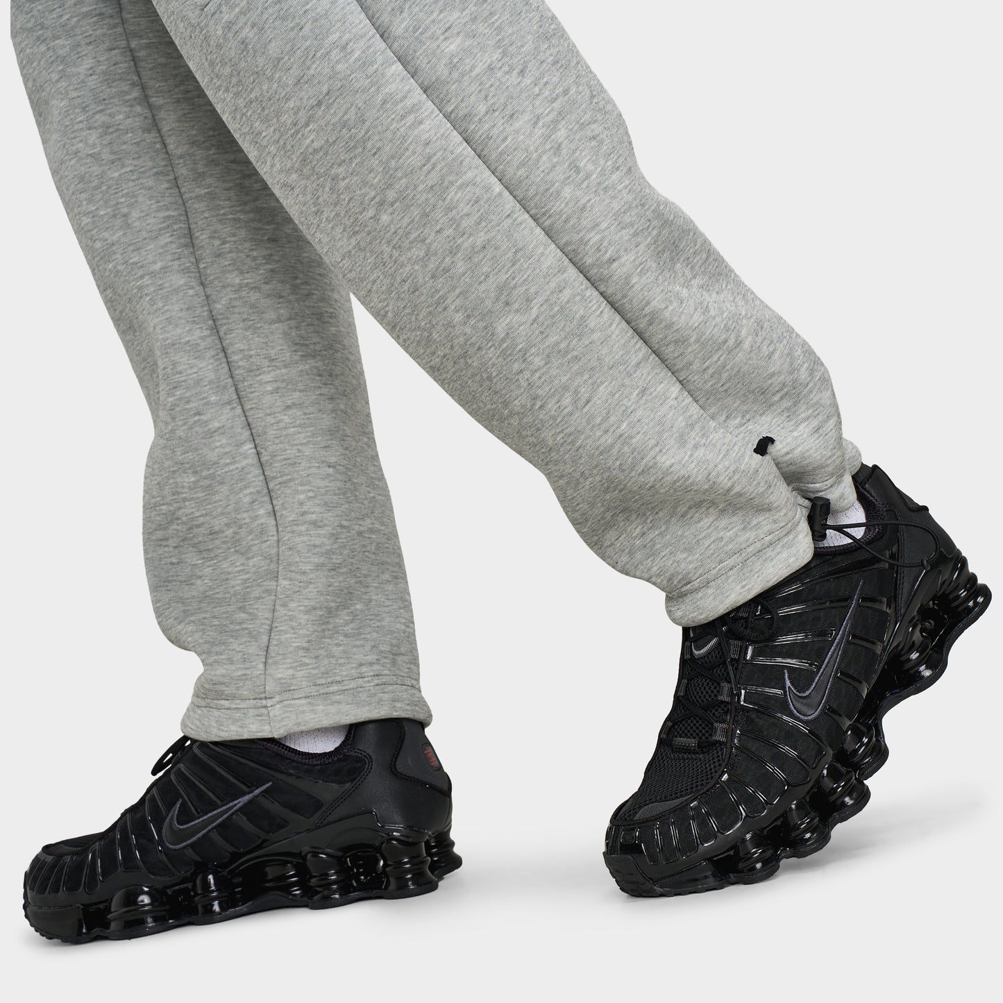 Nike Tech Hommes Pantalon en polaire à ourlet ouvert / Gris foncé Chiné