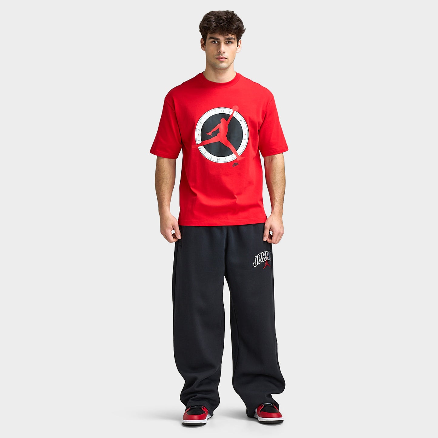 Jordan Graphic Flight Club Crew Neck Basic T-shirt / University Red