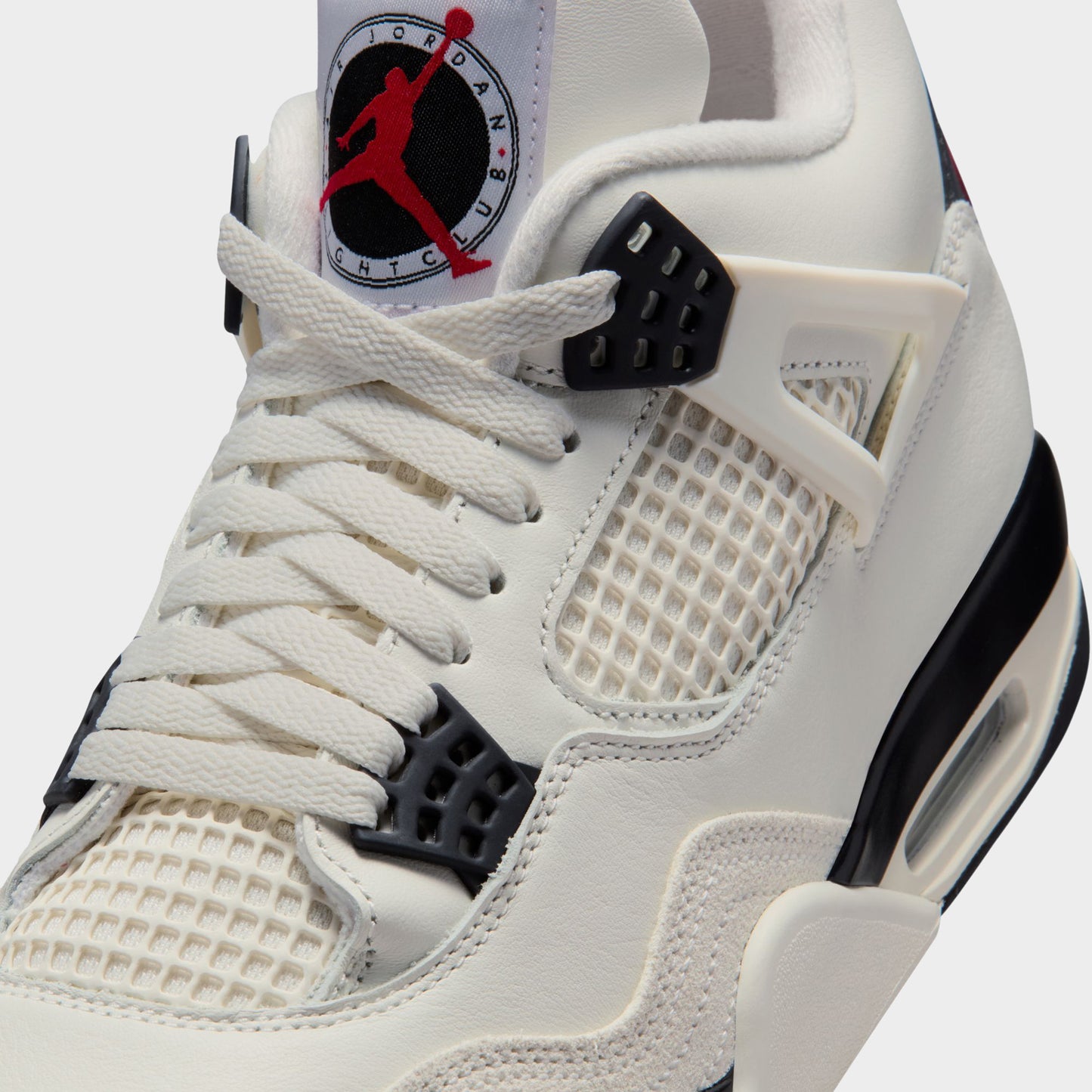 Jordan 4 Retro OG Flight Club Sail / Black - University Red