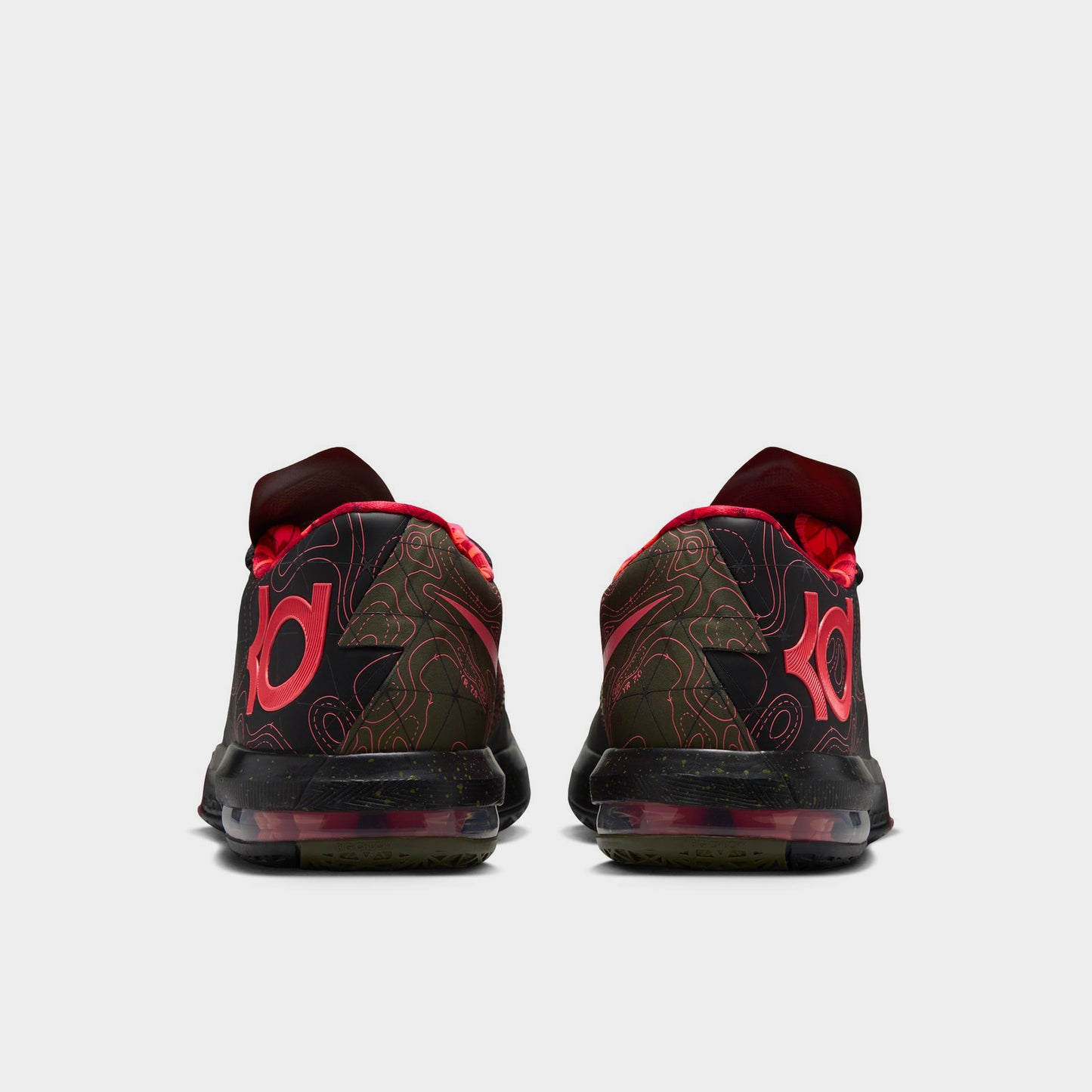 Nike KD VI Black / Atomic Red - Medium Olive