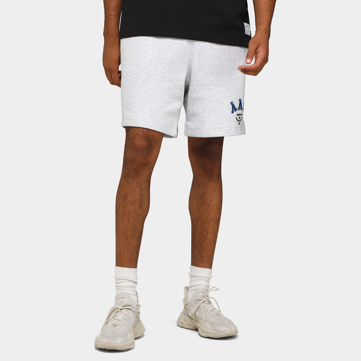 Adidas mens grey shorts sales
