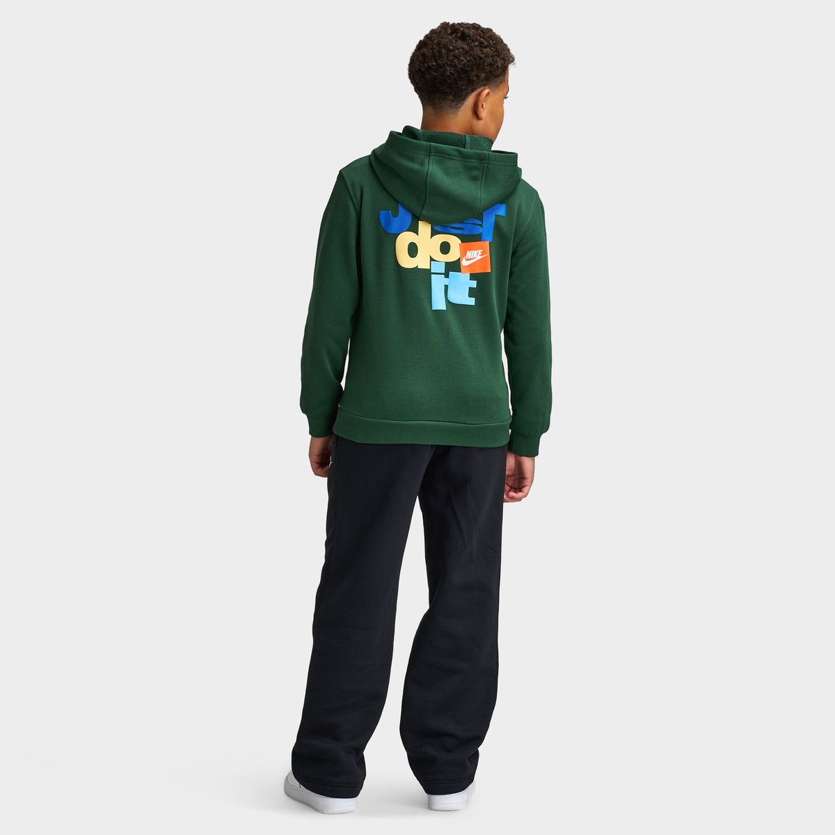 Nike Junior Garçon Chandail à Capuchon en Molleton / Vert Foncé