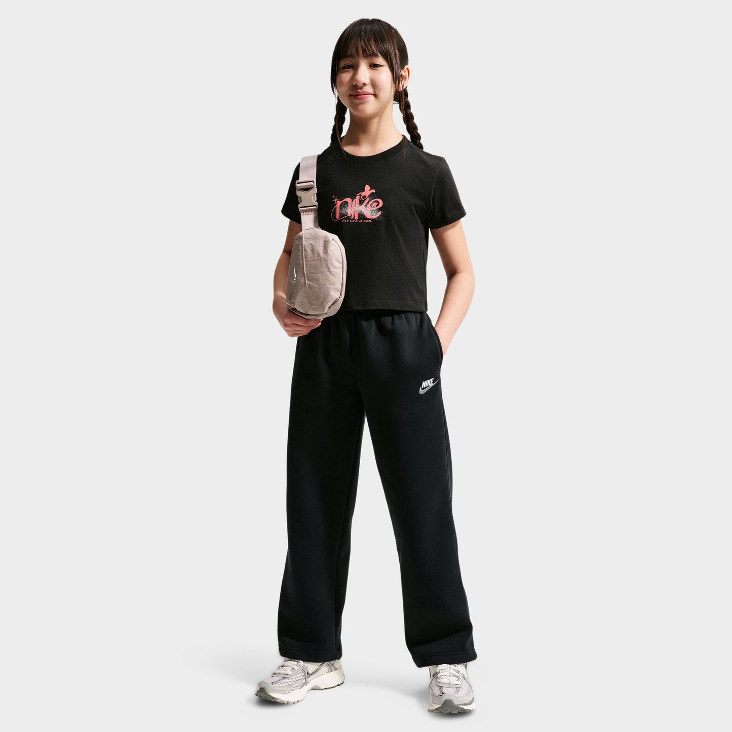 Nike Juniors' Loose Open-Hem Pants / Black