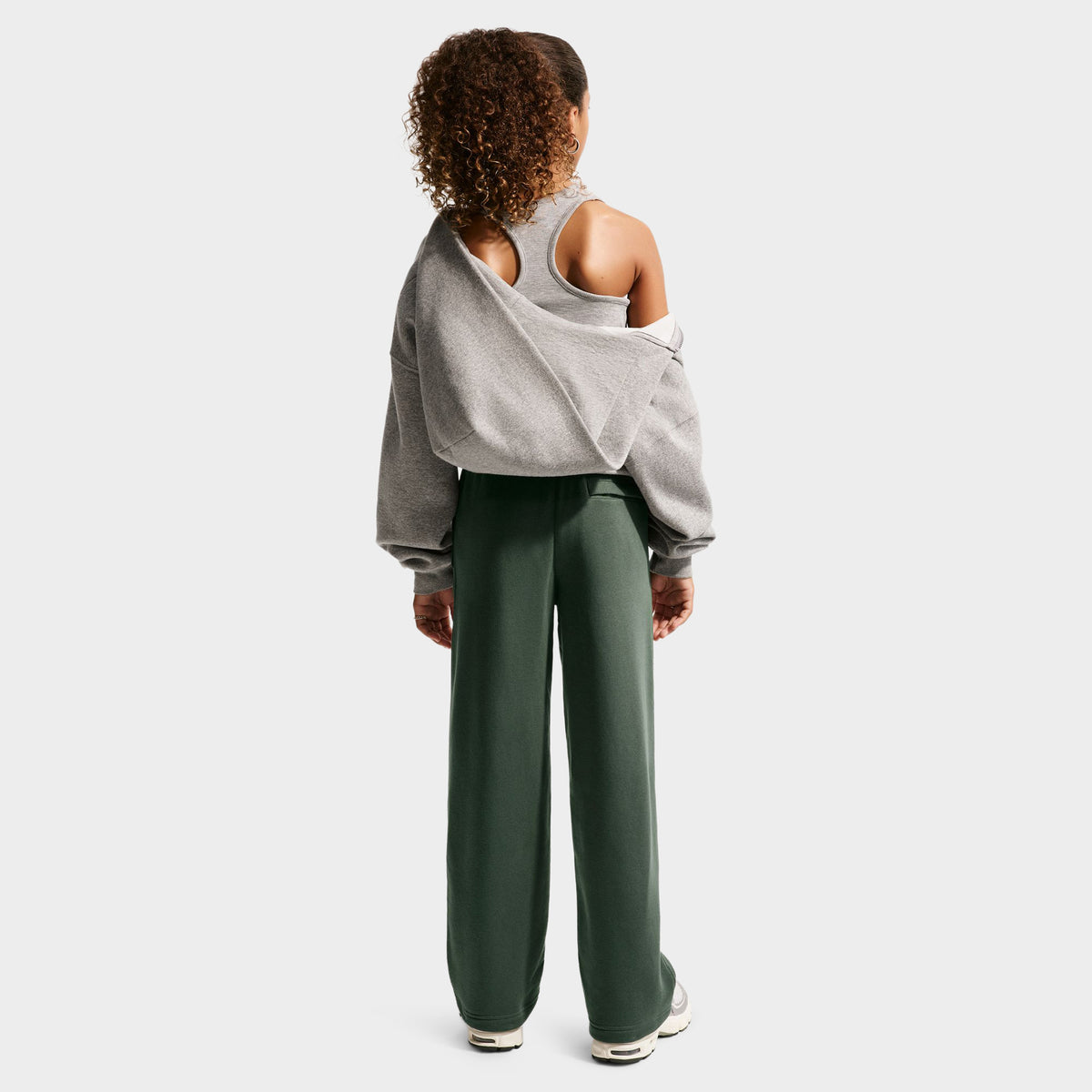 Nike Junior Pantalon en polaire à ourlet Ouvert / Vert Camouflage