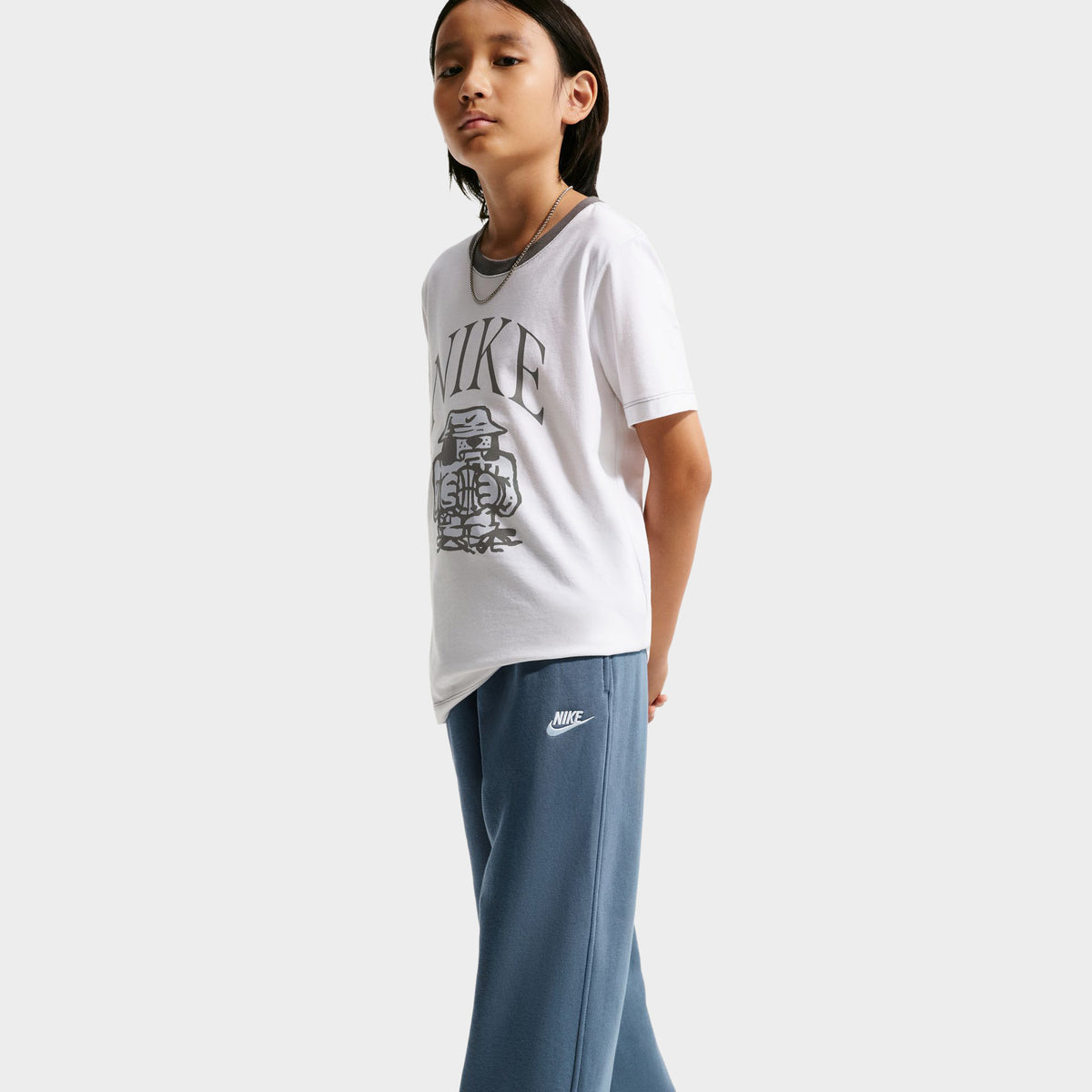 Nike Juniors' Club Fleece Open Hem Pants / Diffused Blue