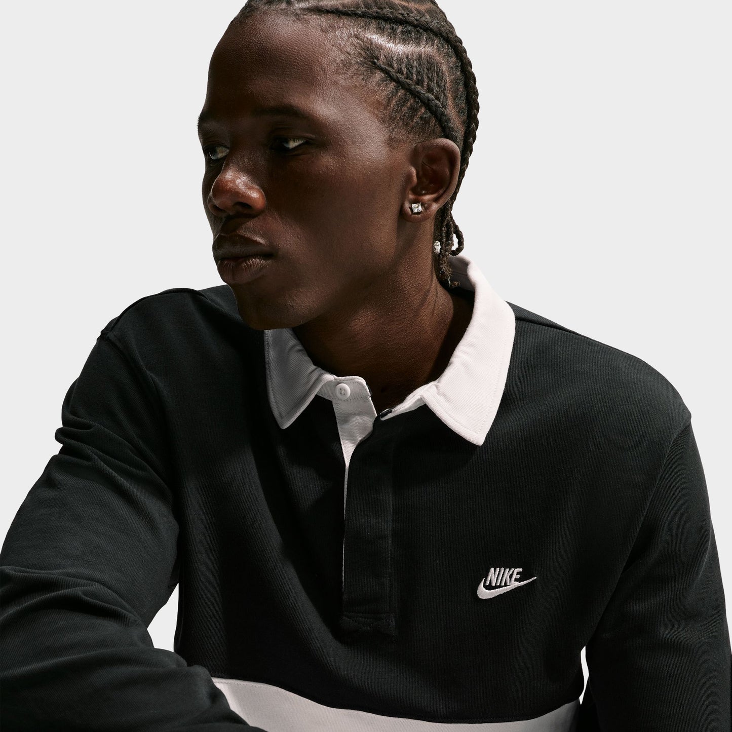 Nike Club Chandail Rugby à Manches Longues / Noir