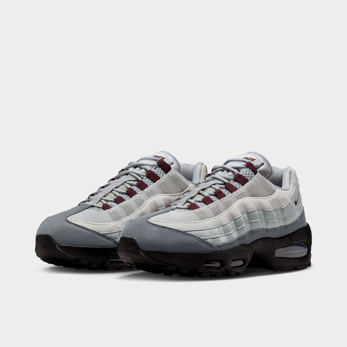 Nike Women's Air Max 95 Smoke Grey / Burgundy Crush - Light Smoke Grey