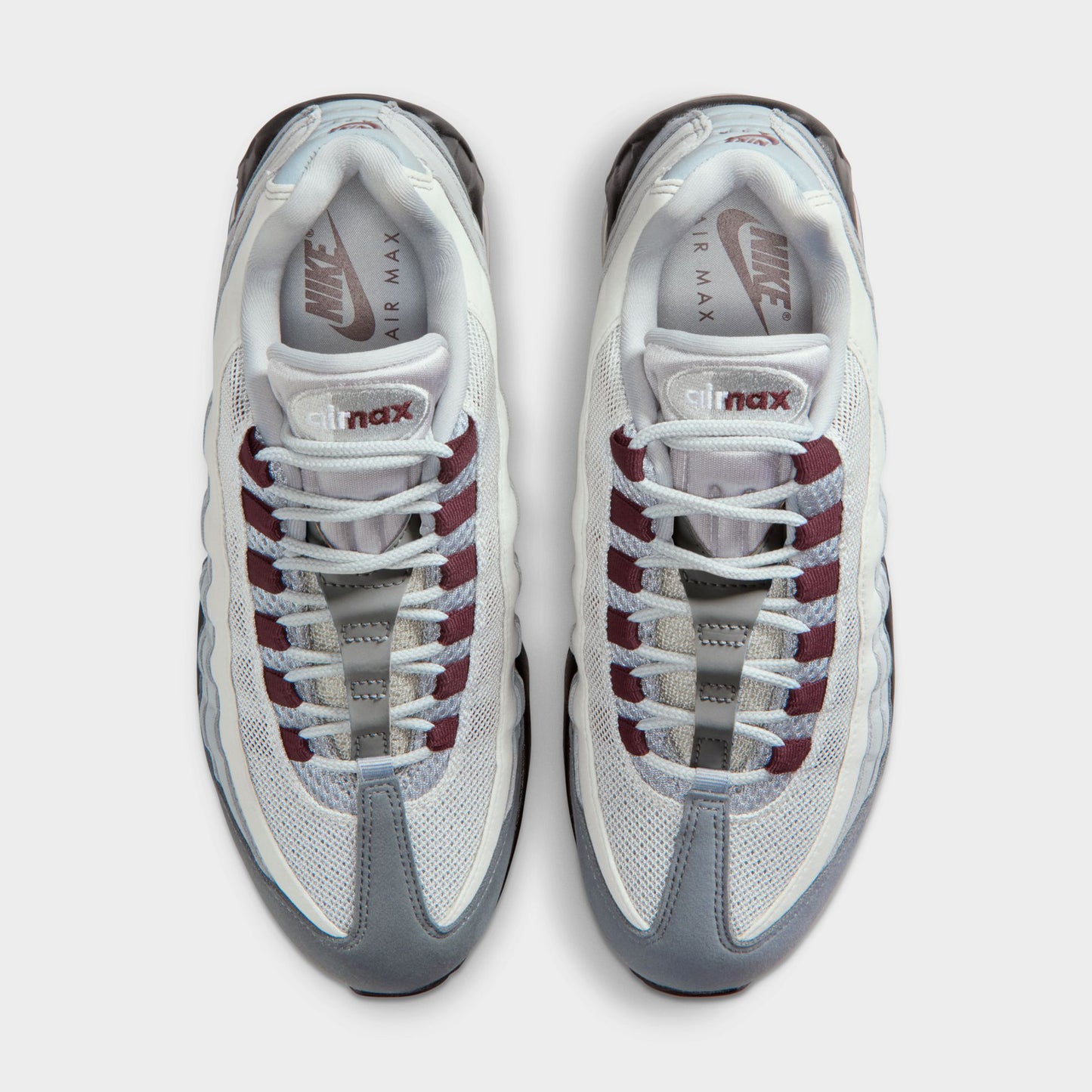 Nike Women's Air Max 95 Smoke Grey / Burgundy Crush - Light Smoke Grey