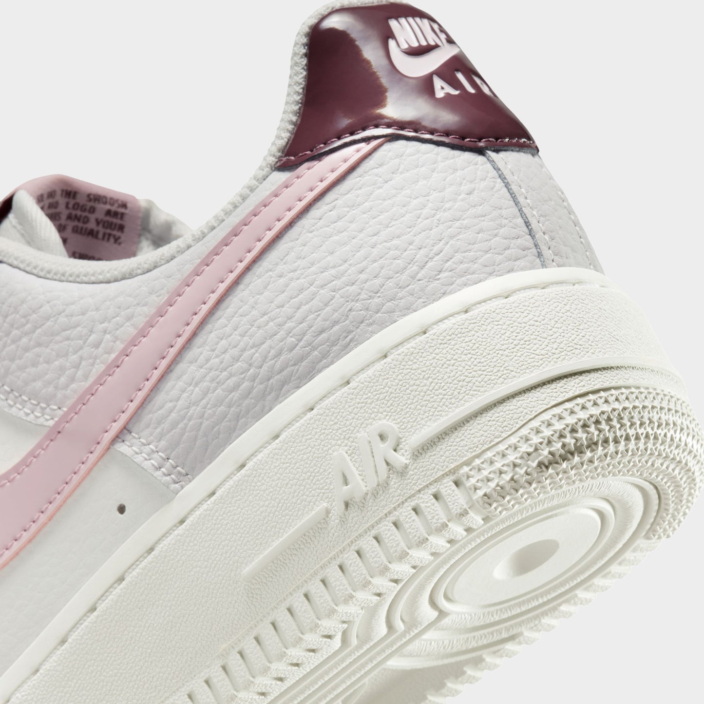 Nike Women's Air Force 1 '07 Summit White / Plum Chalk - Vast Grey