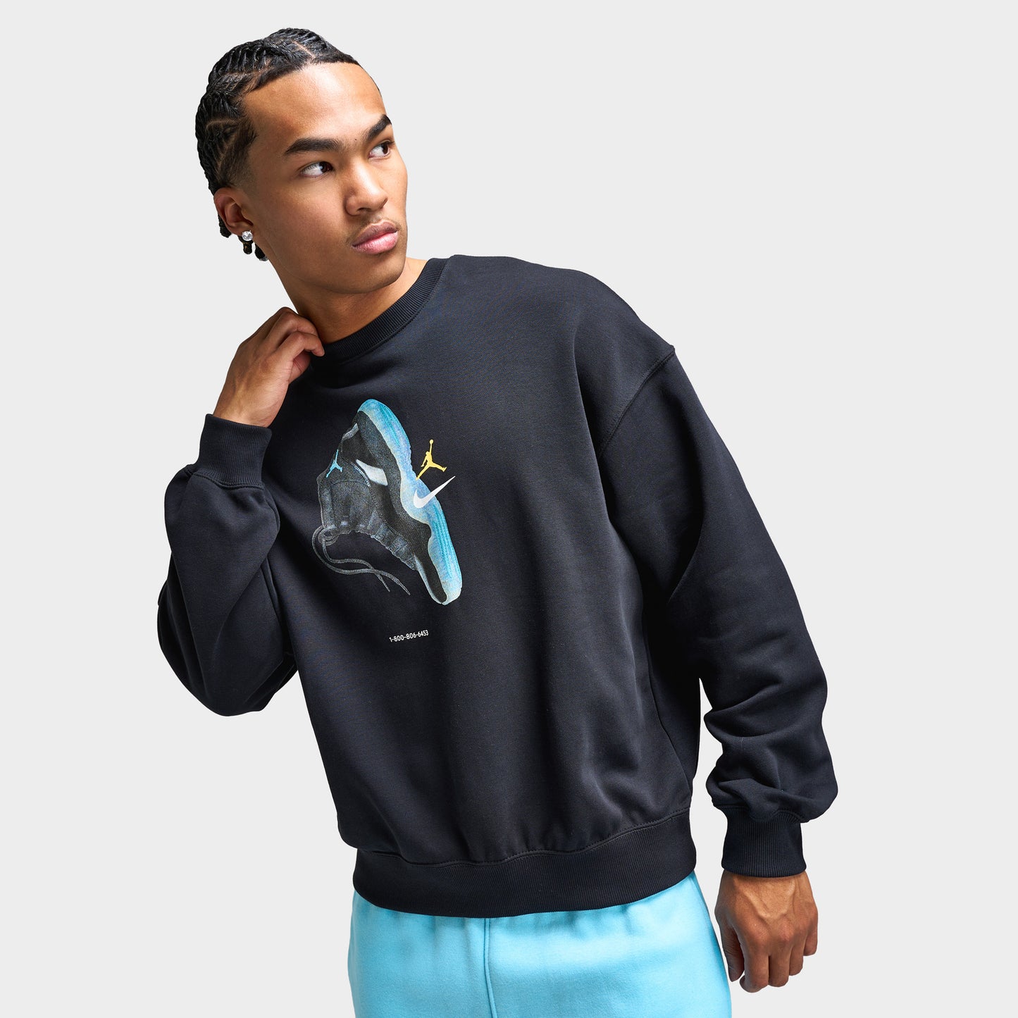 Jordan Brooklyn Fleece Crew / Black