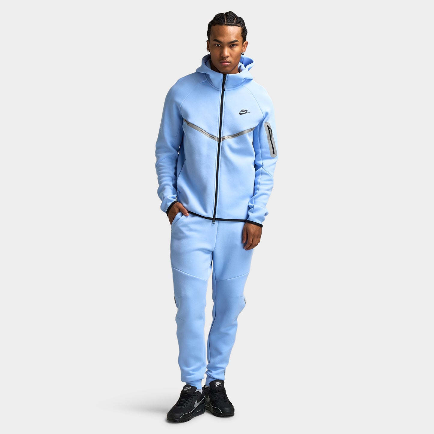 Nike Sportswear Tech Fleece Chandail à Capuchon Réfléchissant / Bleu
