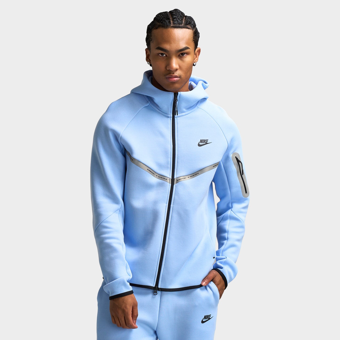 Nike Sportswear Tech Fleece Chandail à Capuchon Réfléchissant / Bleu