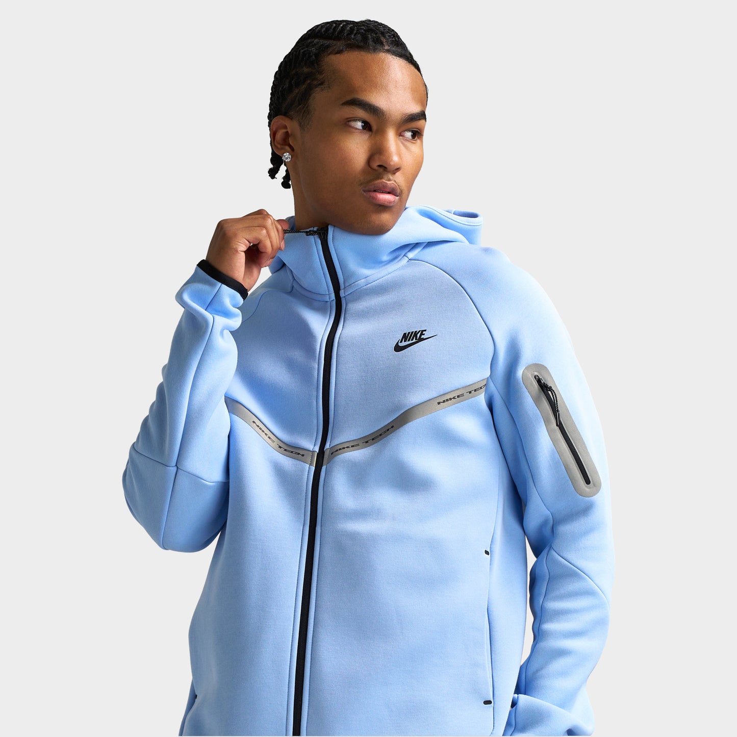 Nike Sportswear Tech Fleece Chandail à Capuchon Réfléchissant / Bleu