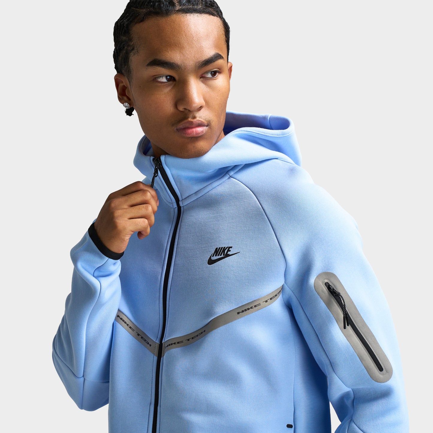 Nike Sportswear Tech Fleece Chandail à Capuchon Réfléchissant / Bleu
