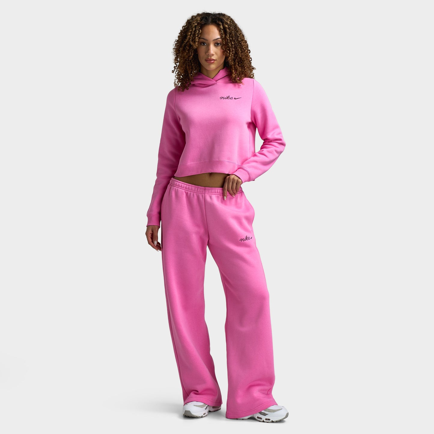 Nike Sportswear Phoenix Pantalon Coupe Droite Polaire / Rose ludique