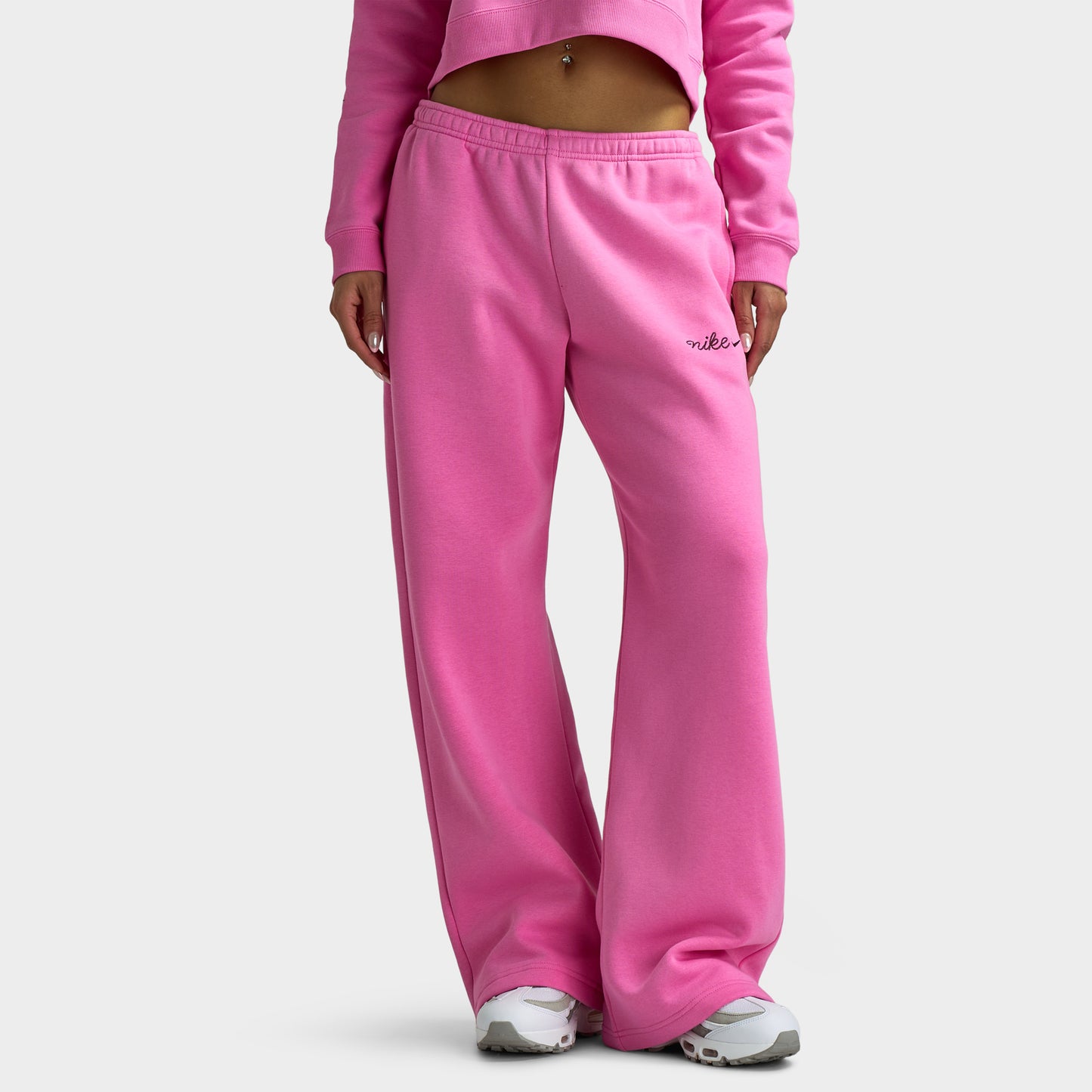Nike Sportswear Phoenix Pantalon Coupe Droite Polaire / Rose ludique