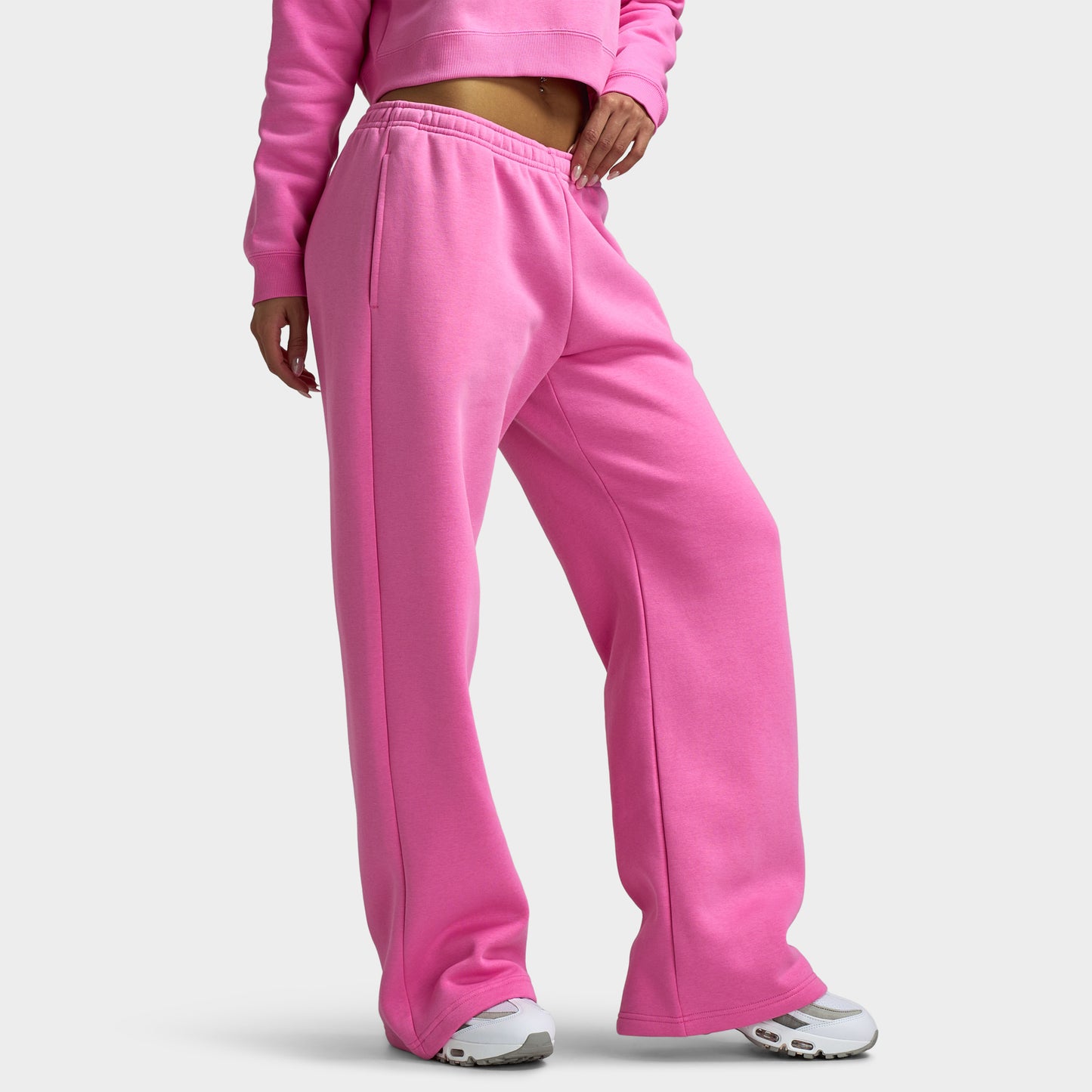 Nike Sportswear Phoenix Pantalon Coupe Droite Polaire / Rose ludique