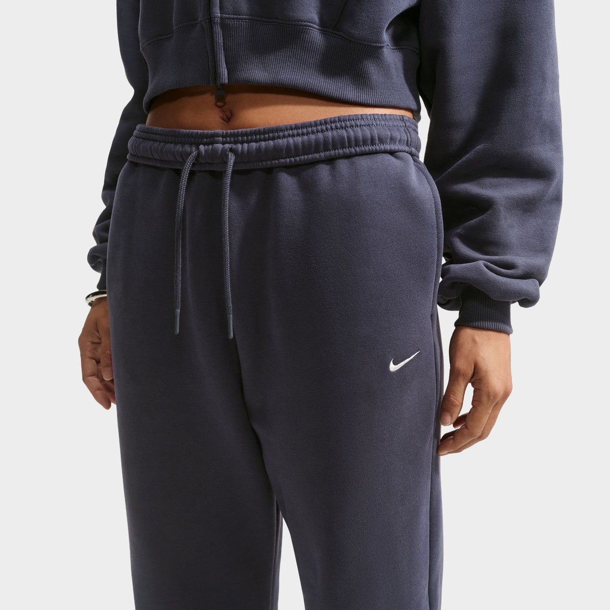 Nike Woman Studio Fleece Loose Cut Midweight Jogging Gridiron / Sail