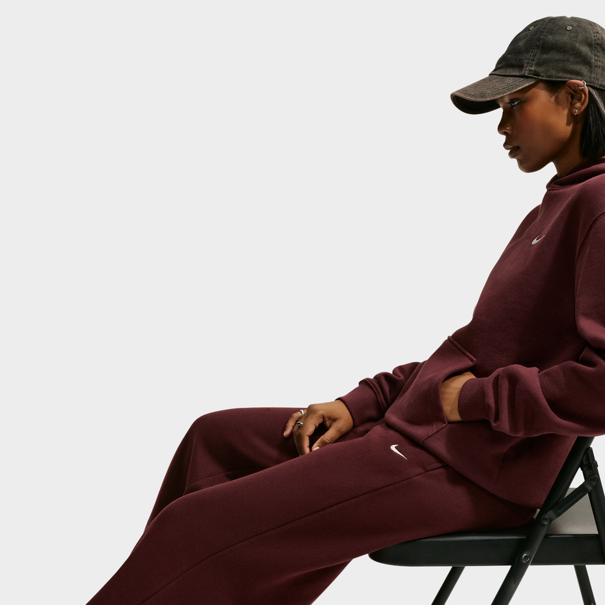 Nike Femme Studio Polaire Pantalon Taille Mi-haute Mystic Dates / Voile