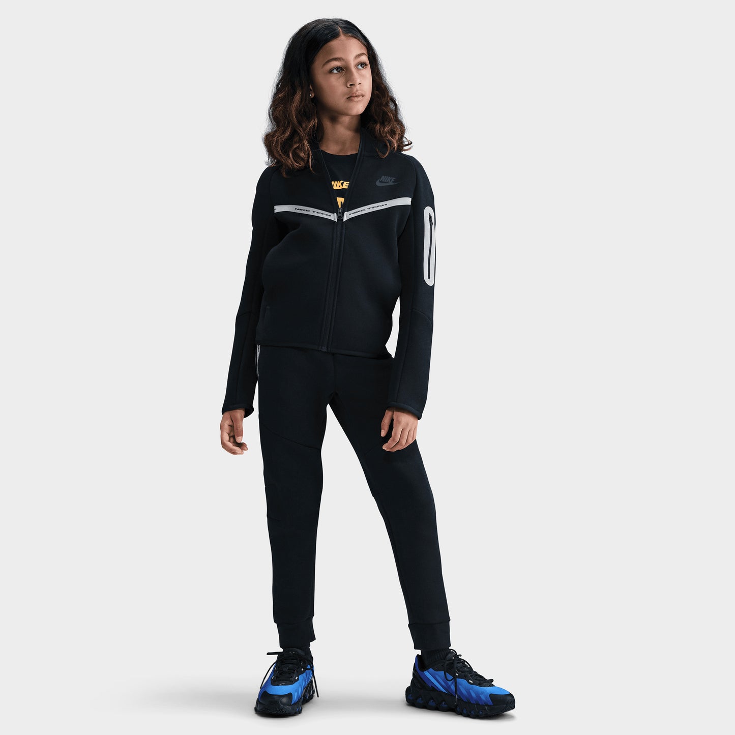Nike Sportswear Juniors' Tech Fleece Full Zip Reflect Black / Black