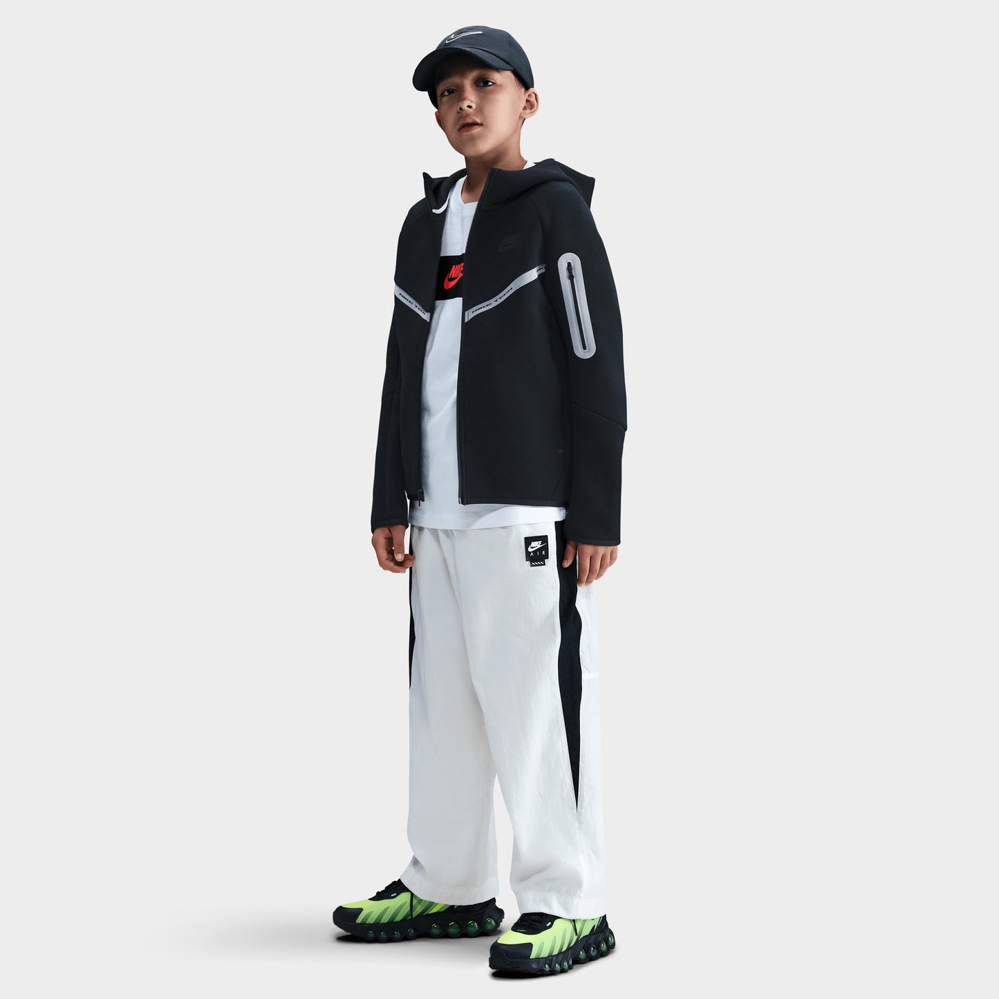 Nike Sportswear Juniors' Tech Fleece Full Zip Reflect Black / Black
