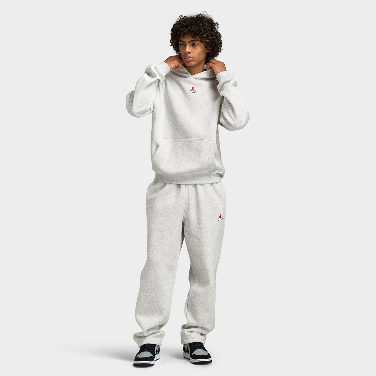 Jordan Brooklyn Fleece Open Hem Pants / Neutral Grey