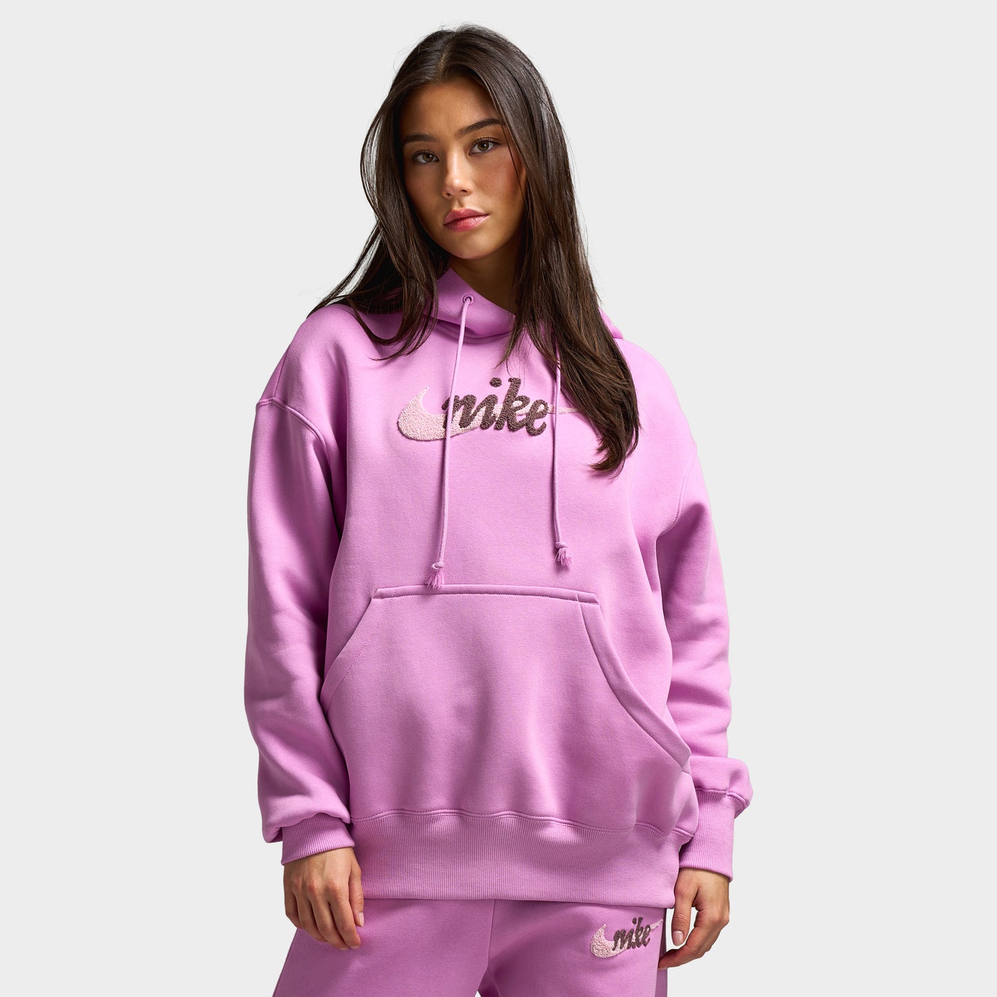 Nike Sportswear Chandail à capuche surdimensionné pour femmes logo magenta clair/rose mousse