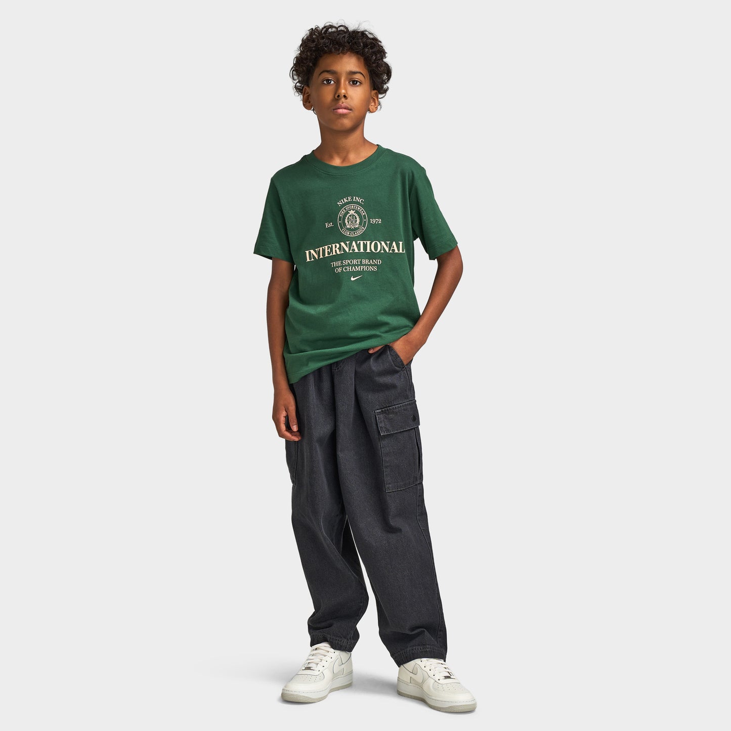 Pantalon cargo en jean Nike Junior Garçon Noir / Anthracite