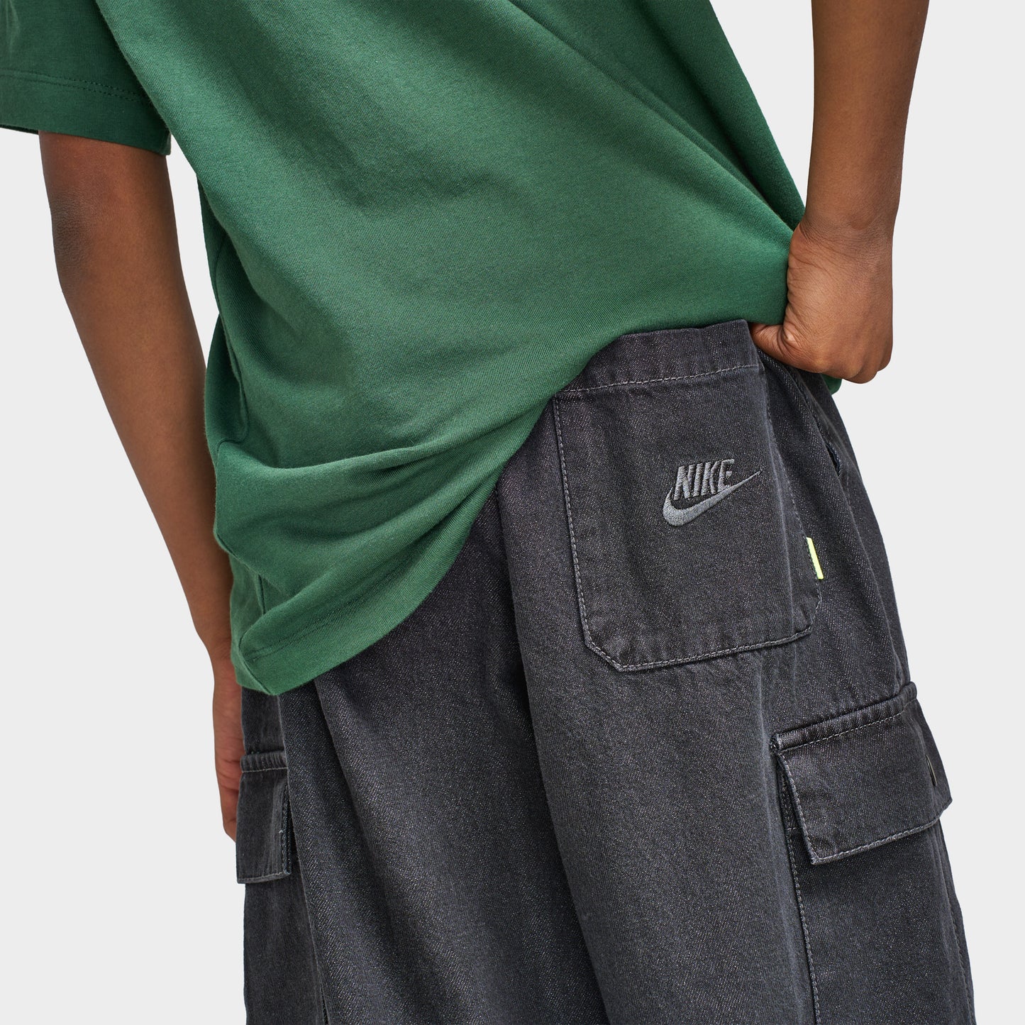 Pantalon cargo en jean Nike Junior Garçon Noir / Anthracite