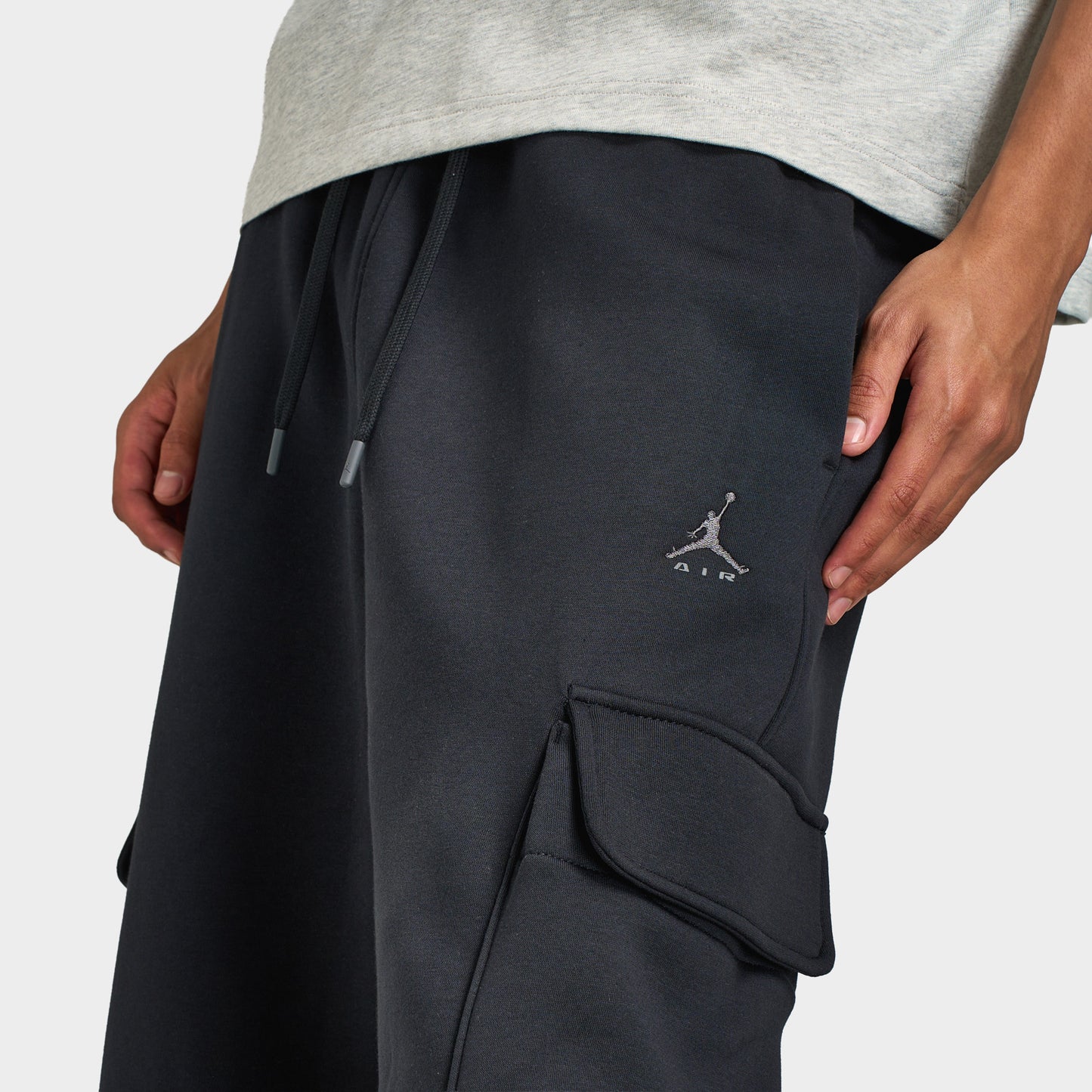 Jordan Brooklyn Pantalon cargo ample en molleton / Noir