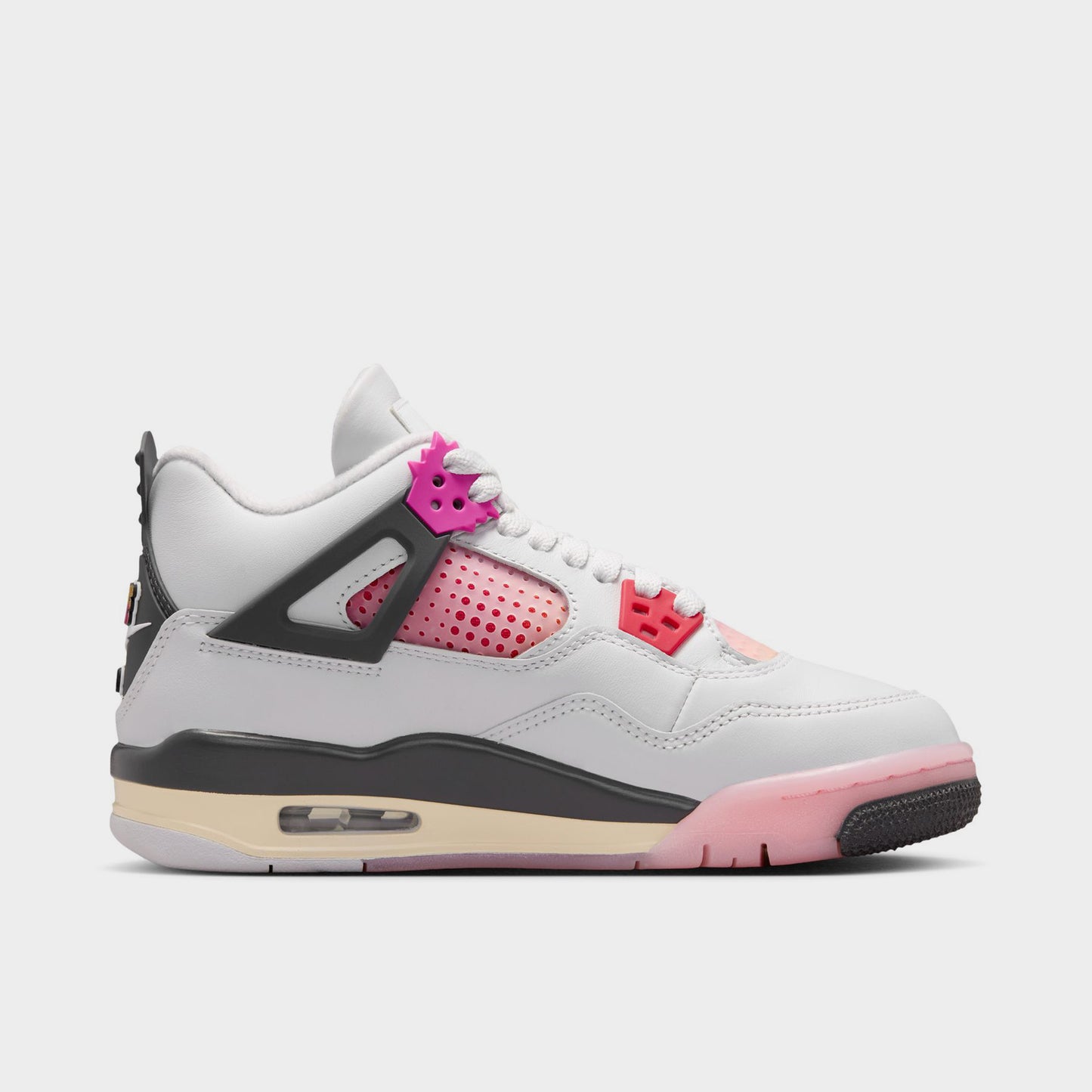 Jordan 4 Retro Charms GS Blanc Cassé / Anthracite - Gris Neutre