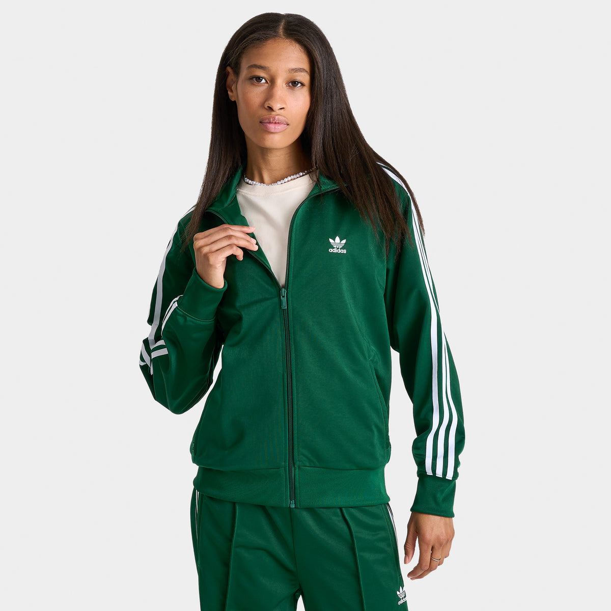 Green adidas jacket womens 2025