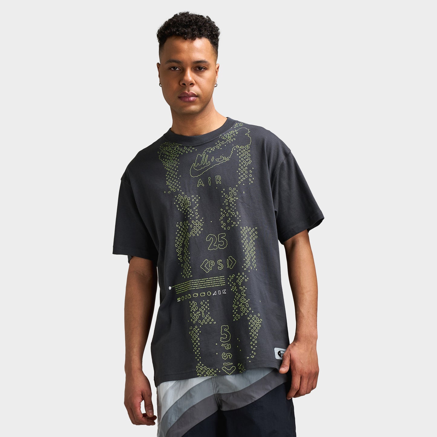 Nike Hommes Max 90 T-shirt Gris Fumé / Jaune Fluo