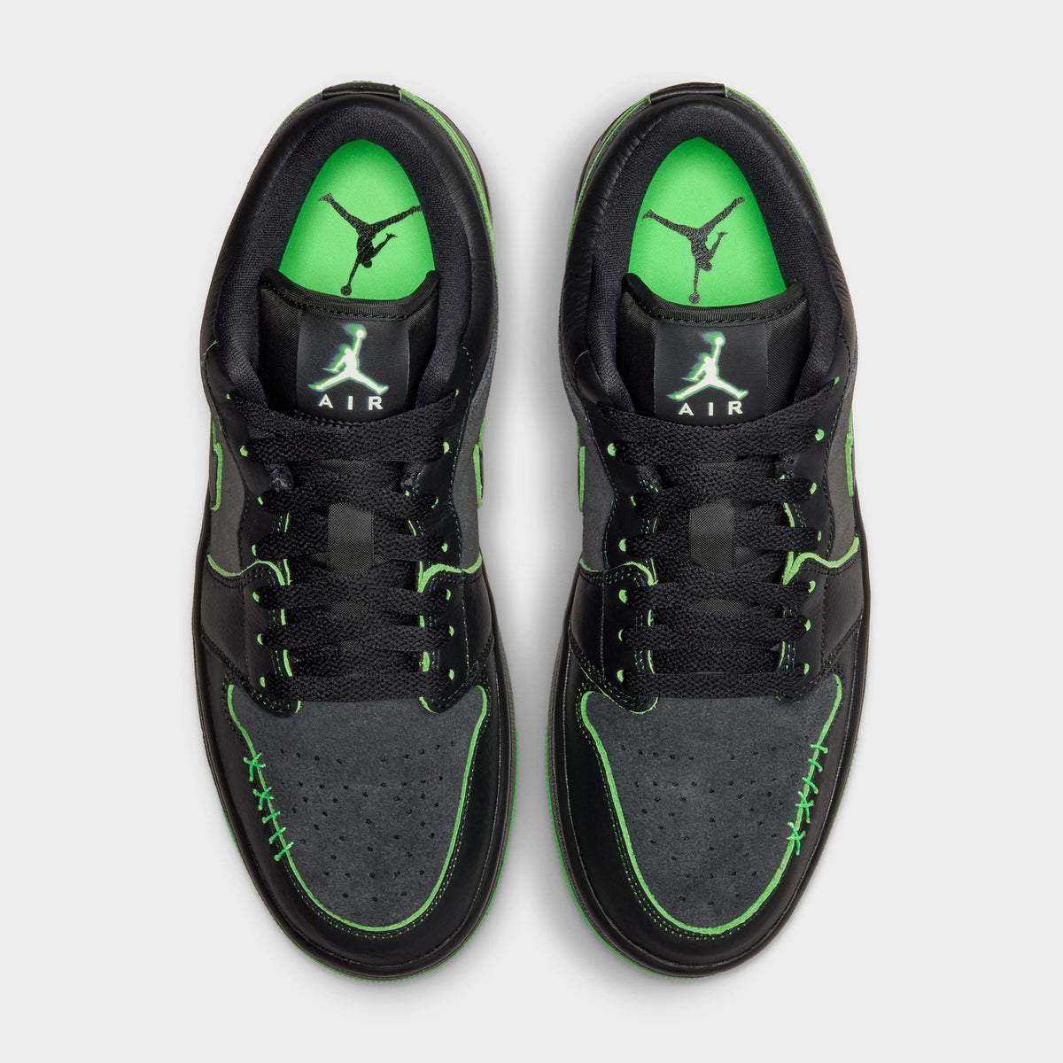 Jordan 1 Low SE pour hommes / Noir-Vert Criard