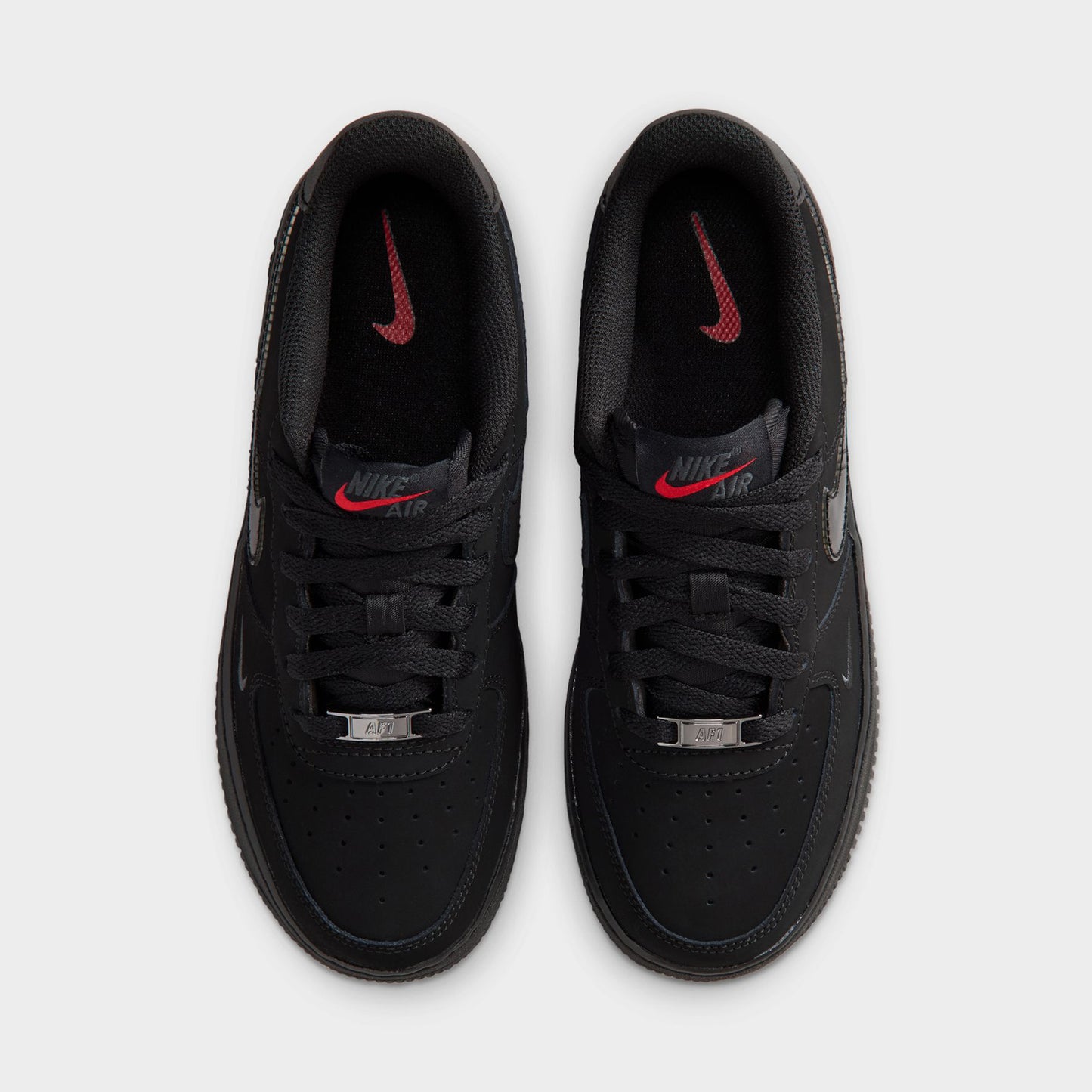 Nike Air Force 1 GS Noir / Noir - Gris Fumé Foncé