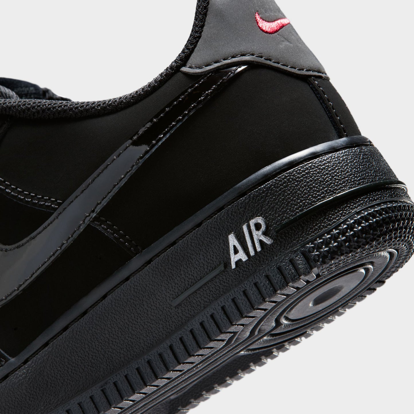 Nike Air Force 1 GS Noir / Noir - Gris Fumé Foncé