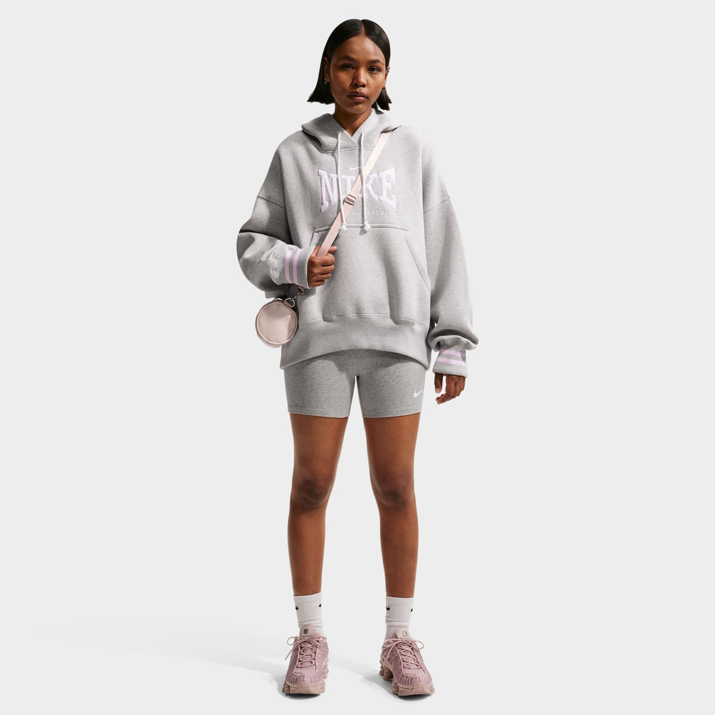 Nike Sportswear Femmes Phoenix Fleece Chandail à capuche surdimensionné GX1 / Platine pur